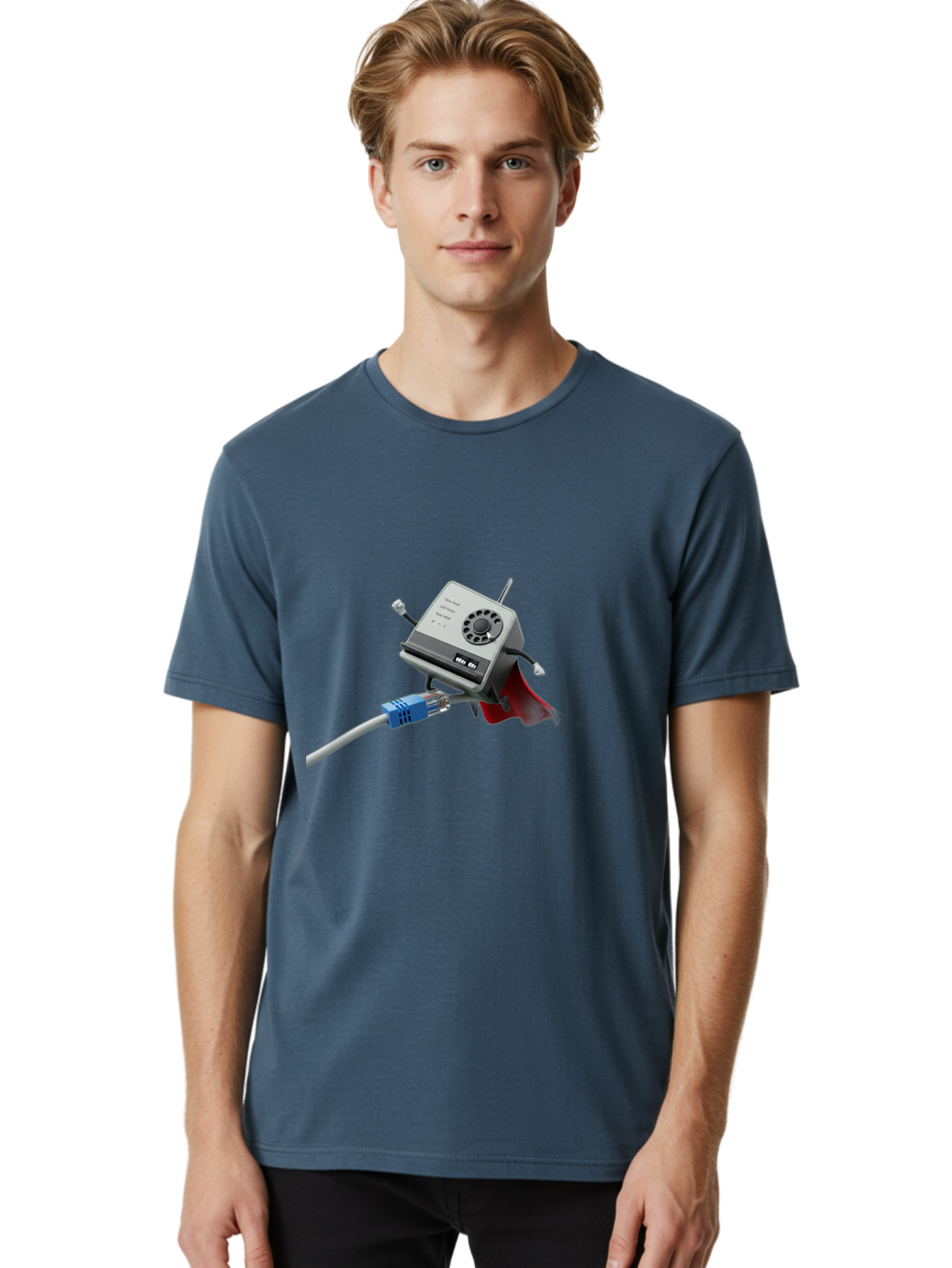 Dial-Up-Modem Men'S Graphic Tee, 100% Cotton, Comfortable Casual Summer Wear, Machine Washable, 56K V.90/V.34 Fax/Data/Voice Modem, Vintage Computer Hardware, Retro Technology, Dial-Up Internet, Nostalgic Tech, Antique Electronics, Baa447 6