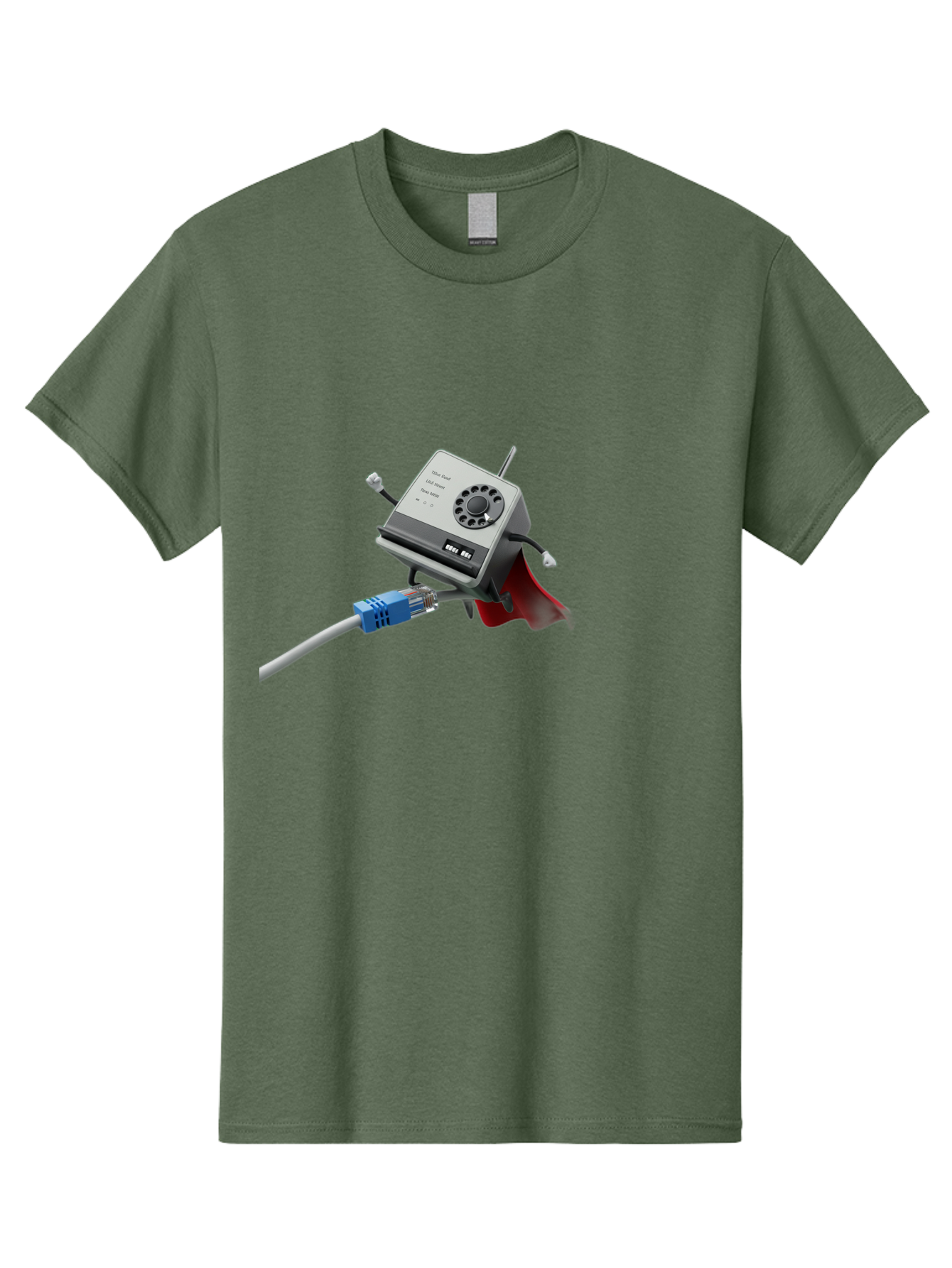 Dial-Up-Modem Men'S Graphic Tee, 100% Cotton, Comfortable Casual Summer Wear, Machine Washable, 56K V.90/V.34 Fax/Data/Voice Modem, Vintage Computer Hardware, Retro Technology, Dial-Up Internet, Nostalgic Tech, Antique Electronics, Baa447 3