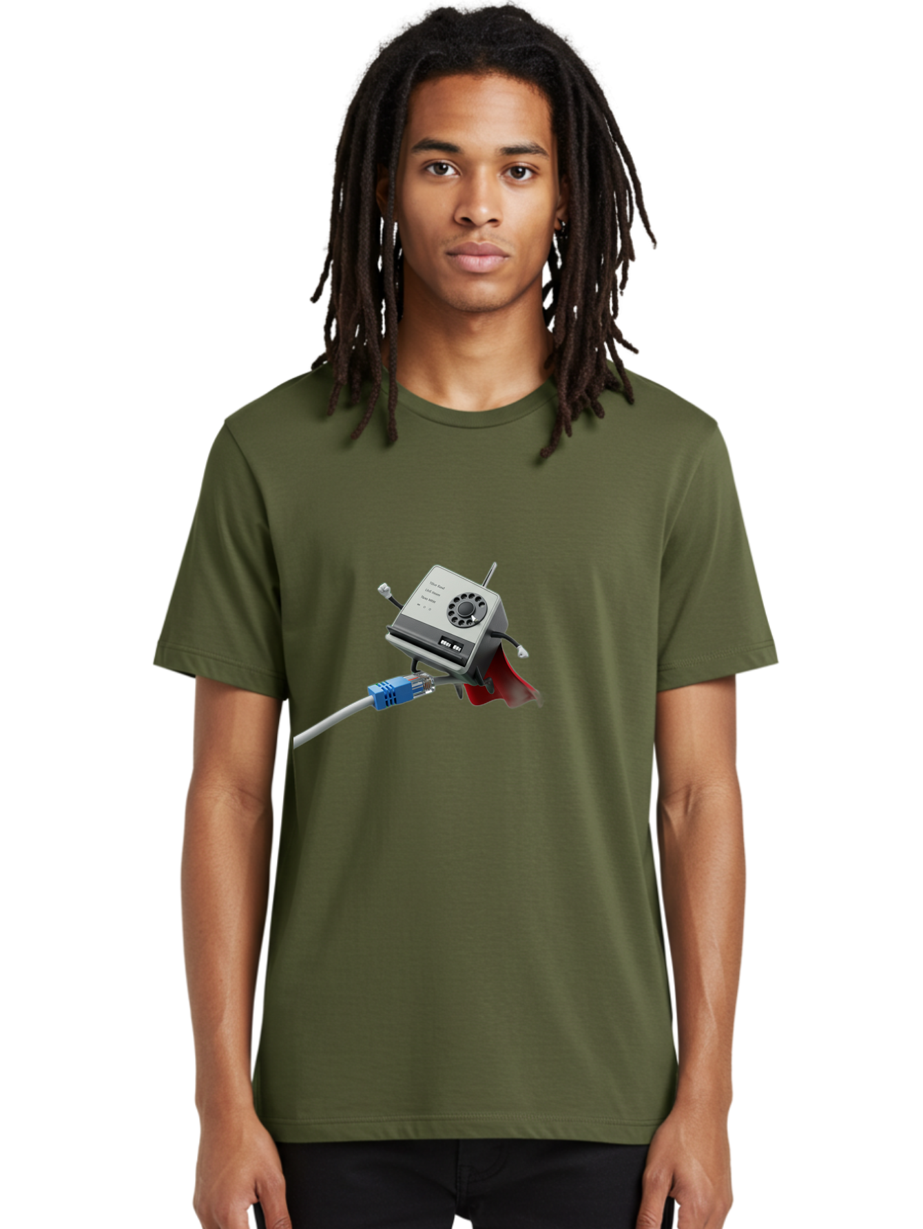 Dial-Up-Modem Men'S Graphic Tee, 100% Cotton, Comfortable Casual Summer Wear, Machine Washable, 56K V.90/V.34 Fax/Data/Voice Modem, Vintage Computer Hardware, Retro Technology, Dial-Up Internet, Nostalgic Tech, Antique Electronics, Baa447 4