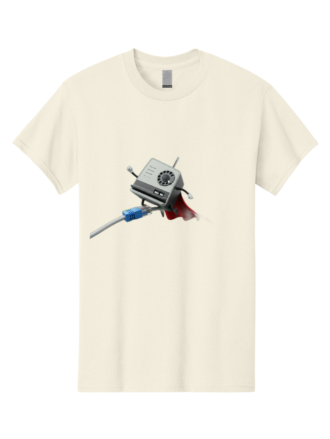 Dial-Up-Modem Men'S Graphic Tee, 100% Cotton, Comfortable Casual Summer Wear, Machine Washable, 56K V.90/V.34 Fax/Data/Voice Modem, Vintage Computer Hardware, Retro Technology, Dial-Up Internet, Nostalgic Tech, Antique Electronics, Baa447 19