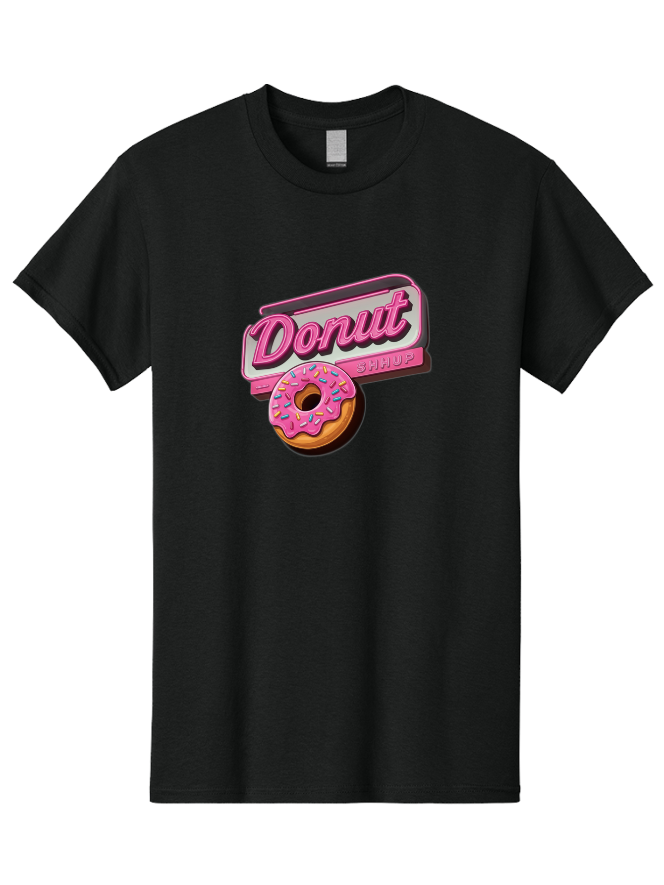 Donut-5 Men'S Graphic Tee, 100% Cotton, Comfortable Casual Summer Wear, Machine Washable, Donut With Pink Glaze And Sprinkles, Donut Shop Sign, Sweet Treats, Bakery, Dessert, Colorful, Pastel, Tasty, Donut Lover, Treat Yourself Baa499 15