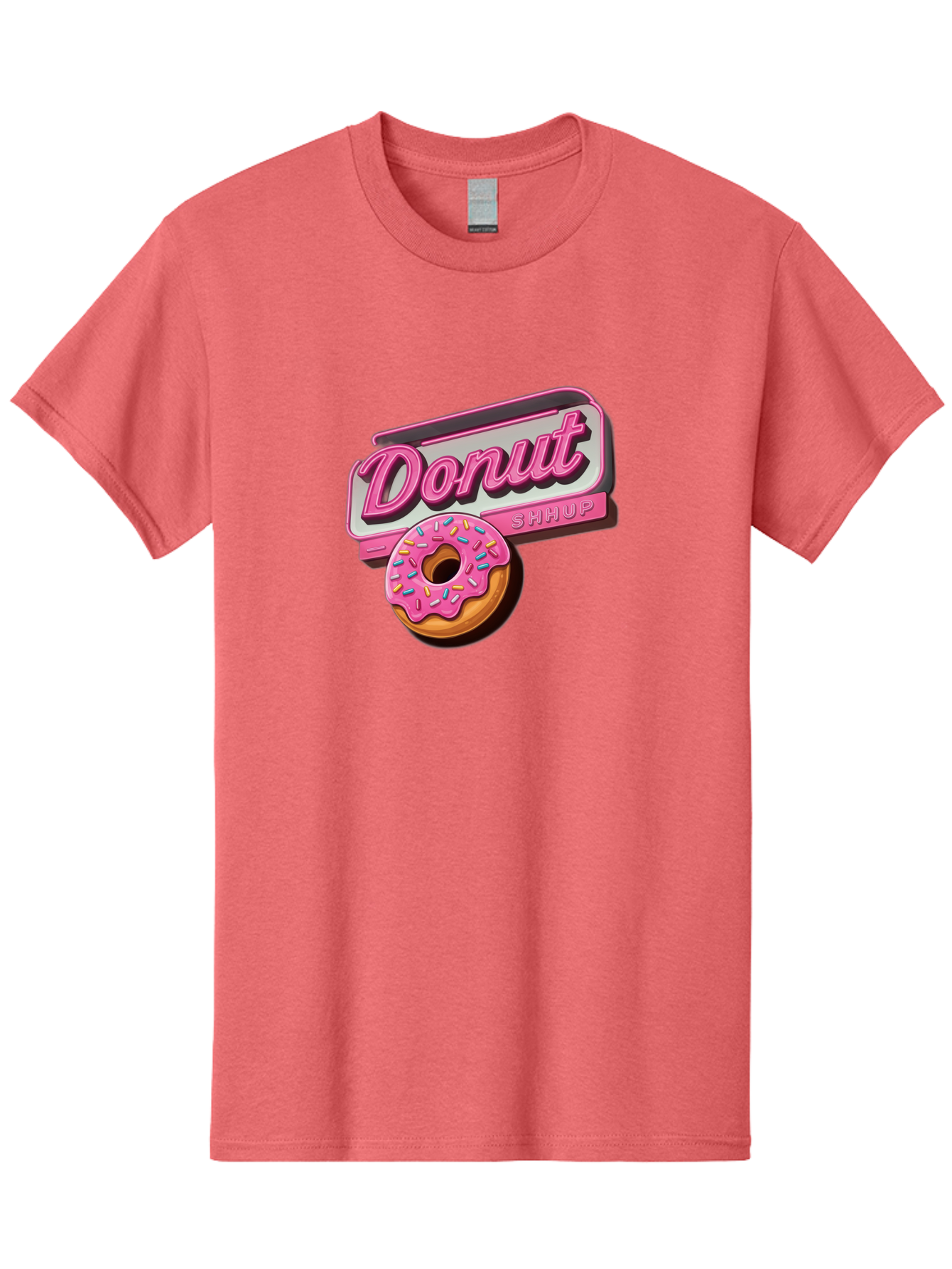Donut-5 Men'S Graphic Tee, 100% Cotton, Comfortable Casual Summer Wear, Machine Washable, Donut With Pink Glaze And Sprinkles, Donut Shop Sign, Sweet Treats, Bakery, Dessert, Colorful, Pastel, Tasty, Donut Lover, Treat Yourself Baa499 9
