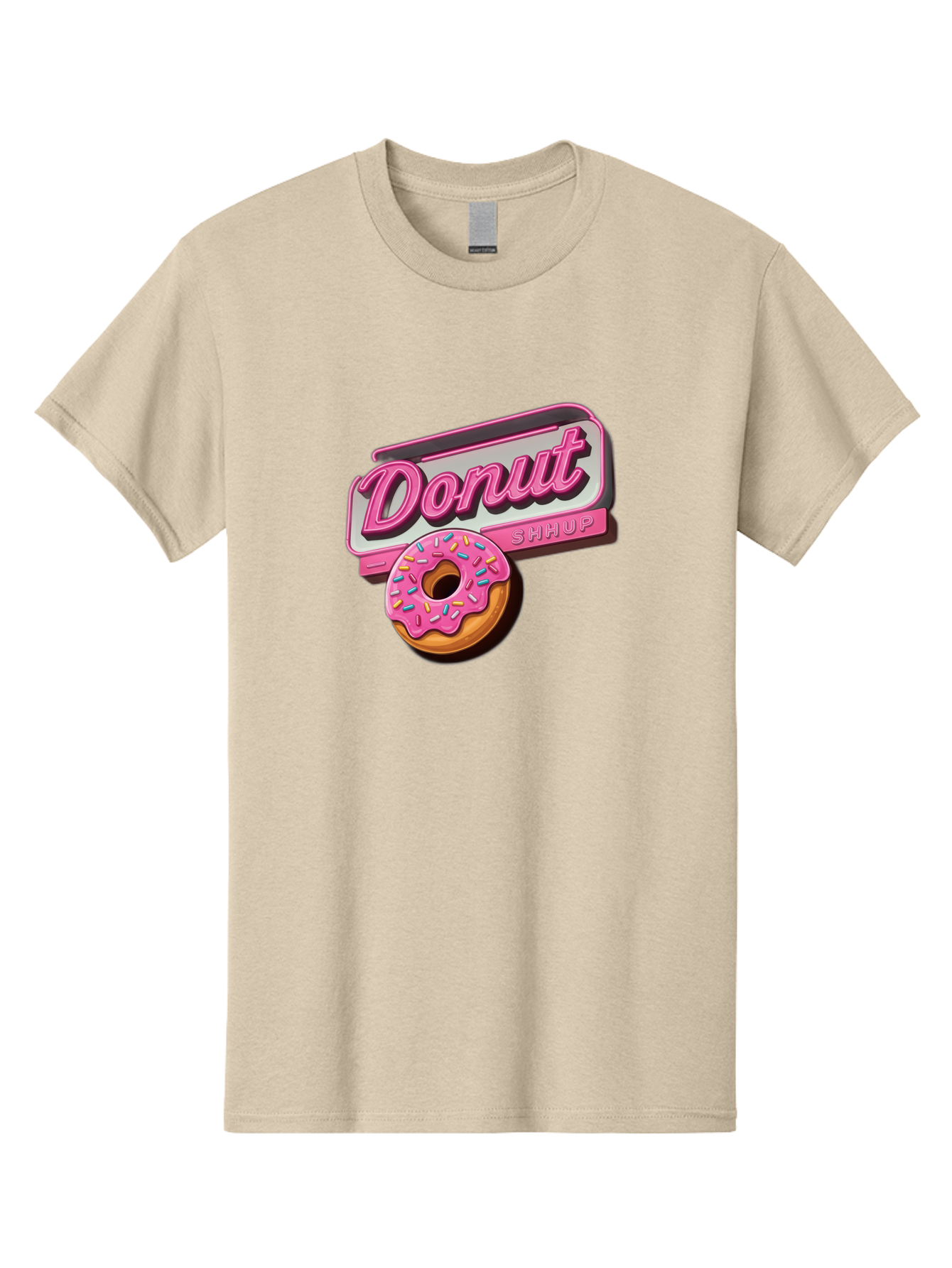 Donut-5 Men'S Graphic Tee, 100% Cotton, Comfortable Casual Summer Wear, Machine Washable, Donut With Pink Glaze And Sprinkles, Donut Shop Sign, Sweet Treats, Bakery, Dessert, Colorful, Pastel, Tasty, Donut Lover, Treat Yourself Baa499 7