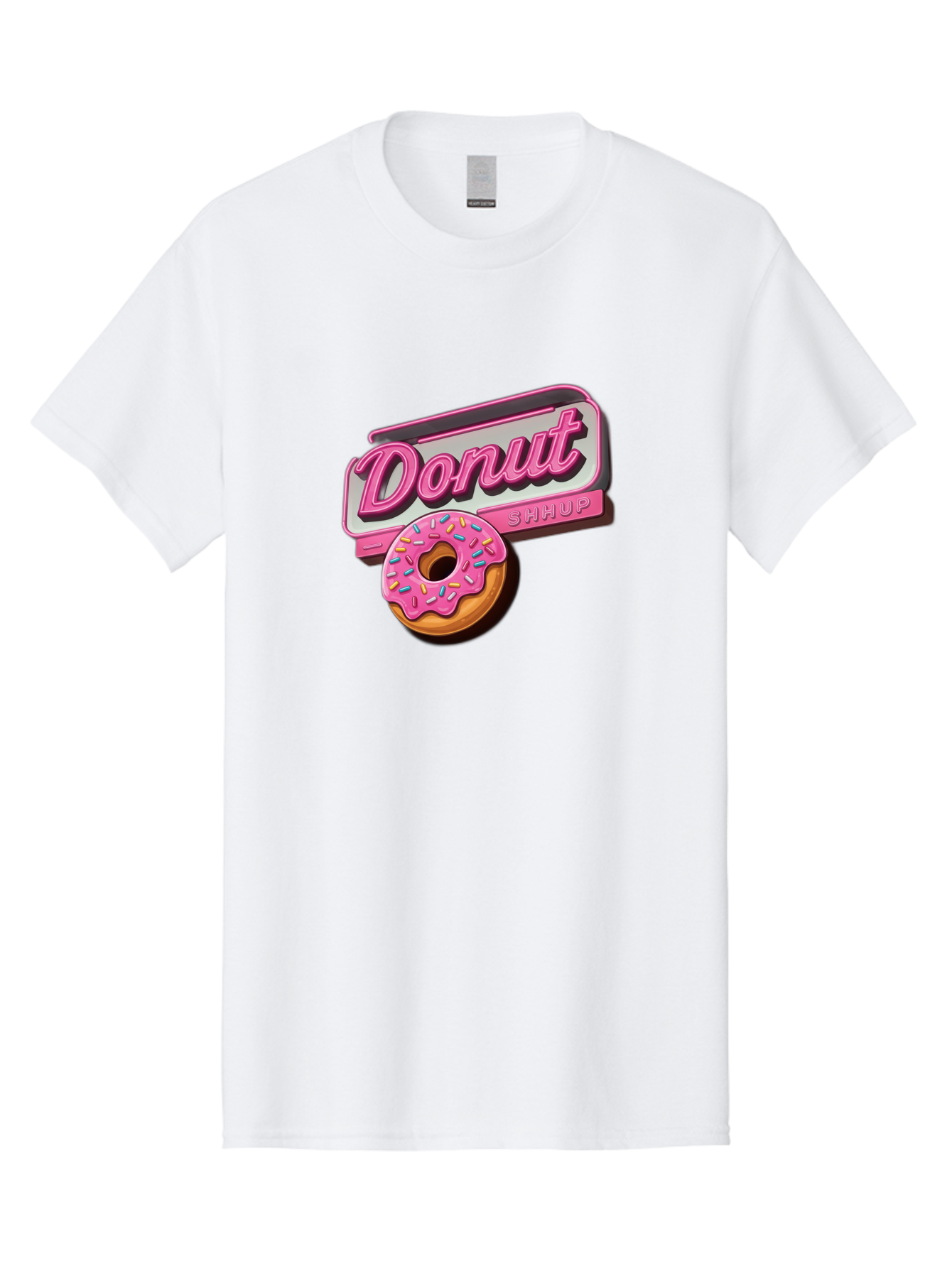 Donut-5 Men'S Graphic Tee, 100% Cotton, Comfortable Casual Summer Wear, Machine Washable, Donut With Pink Glaze And Sprinkles, Donut Shop Sign, Sweet Treats, Bakery, Dessert, Colorful, Pastel, Tasty, Donut Lover, Treat Yourself Baa499 23