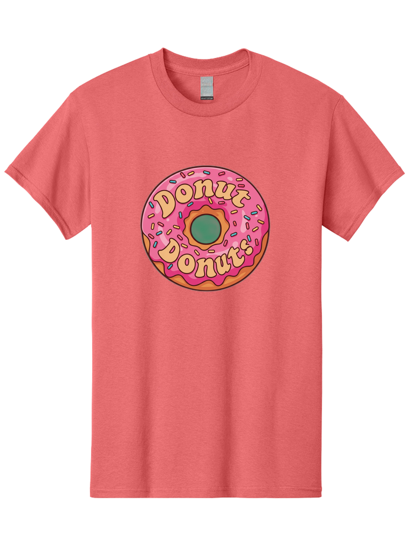Donut-Donuts Men'S Graphic Tee, 100% Cotton, Comfortable Casual Summer Wear, Machine Washable, Pink Frosted Donut, Donut Shop, Sweet Treats, Baked Goods, Colorful Sprinkles, Tasty Pastry, Donut Lovers, Dessert Delight, Tasty Donut Baa505 17