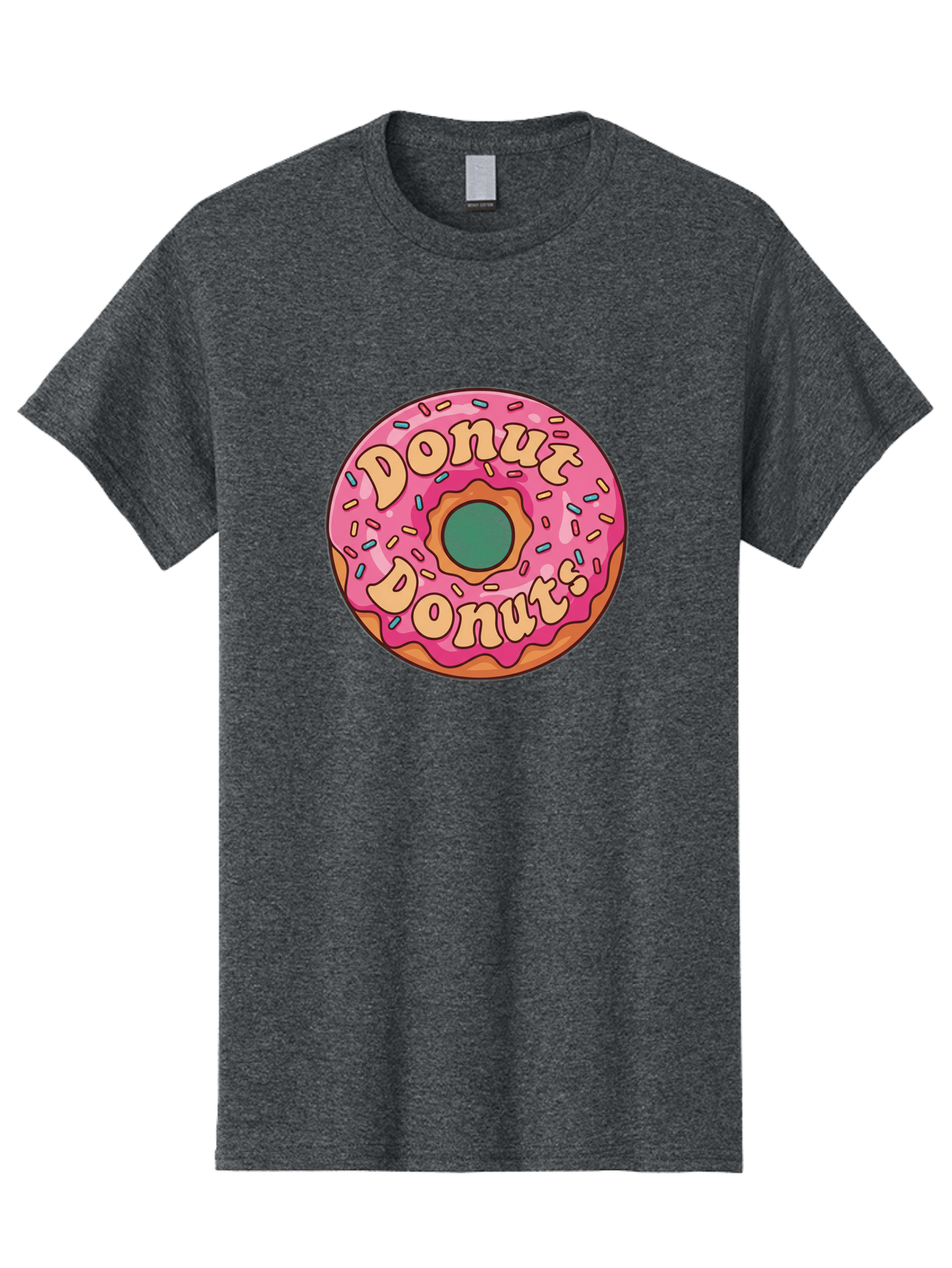 Donut-Donuts Men'S Graphic Tee, 100% Cotton, Comfortable Casual Summer Wear, Machine Washable, Pink Frosted Donut, Donut Shop, Sweet Treats, Baked Goods, Colorful Sprinkles, Tasty Pastry, Donut Lovers, Dessert Delight, Tasty Donut Baa505 13