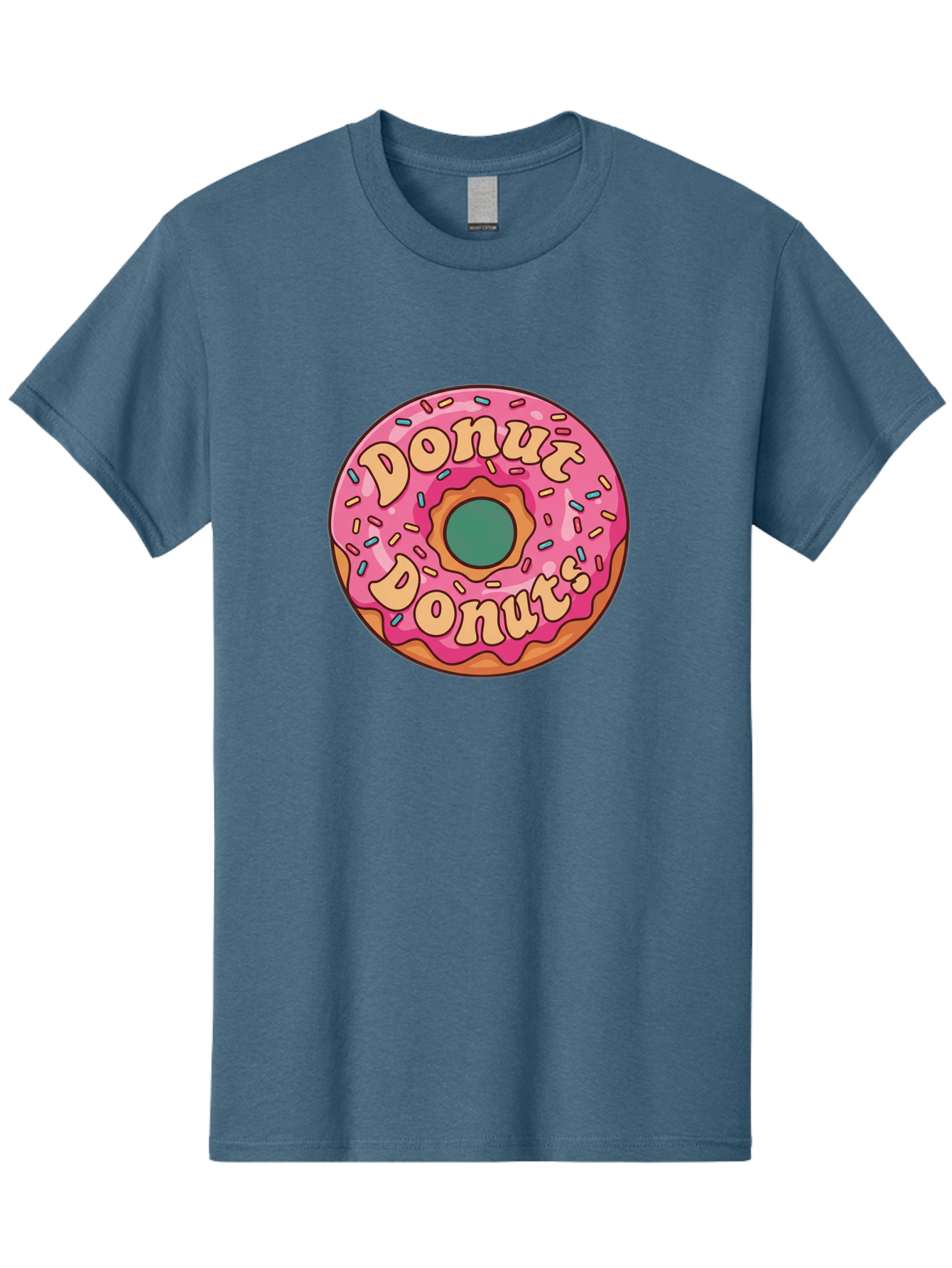 Donut-Donuts Men'S Graphic Tee, 100% Cotton, Comfortable Casual Summer Wear, Machine Washable, Pink Frosted Donut, Donut Shop, Sweet Treats, Baked Goods, Colorful Sprinkles, Tasty Pastry, Donut Lovers, Dessert Delight, Tasty Donut Baa505 21
