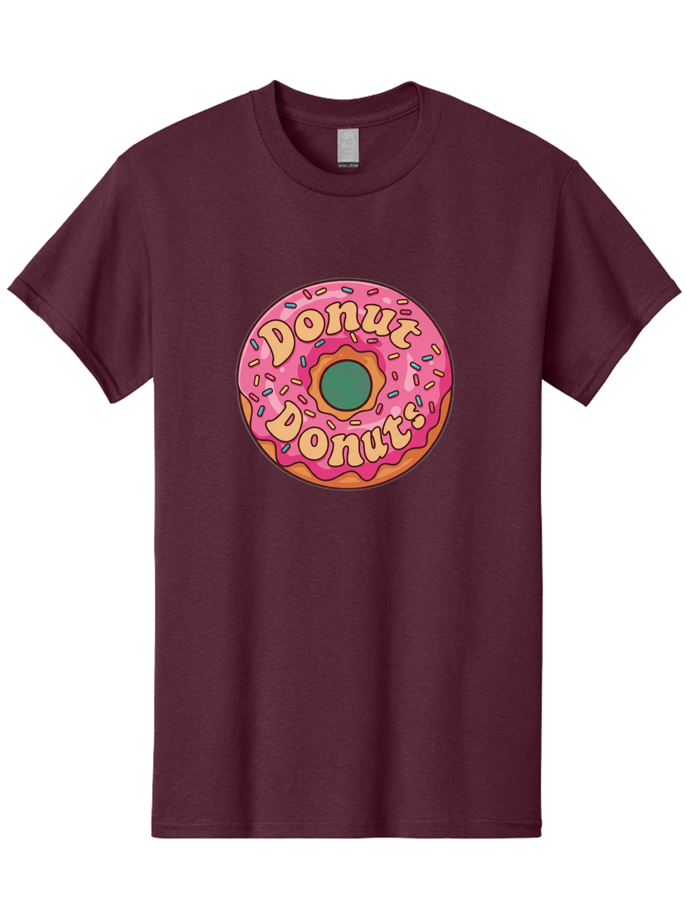 Donut-Donuts Men'S Graphic Tee, 100% Cotton, Comfortable Casual Summer Wear, Machine Washable, Pink Frosted Donut, Donut Shop, Sweet Treats, Baked Goods, Colorful Sprinkles, Tasty Pastry, Donut Lovers, Dessert Delight, Tasty Donut Baa505 7