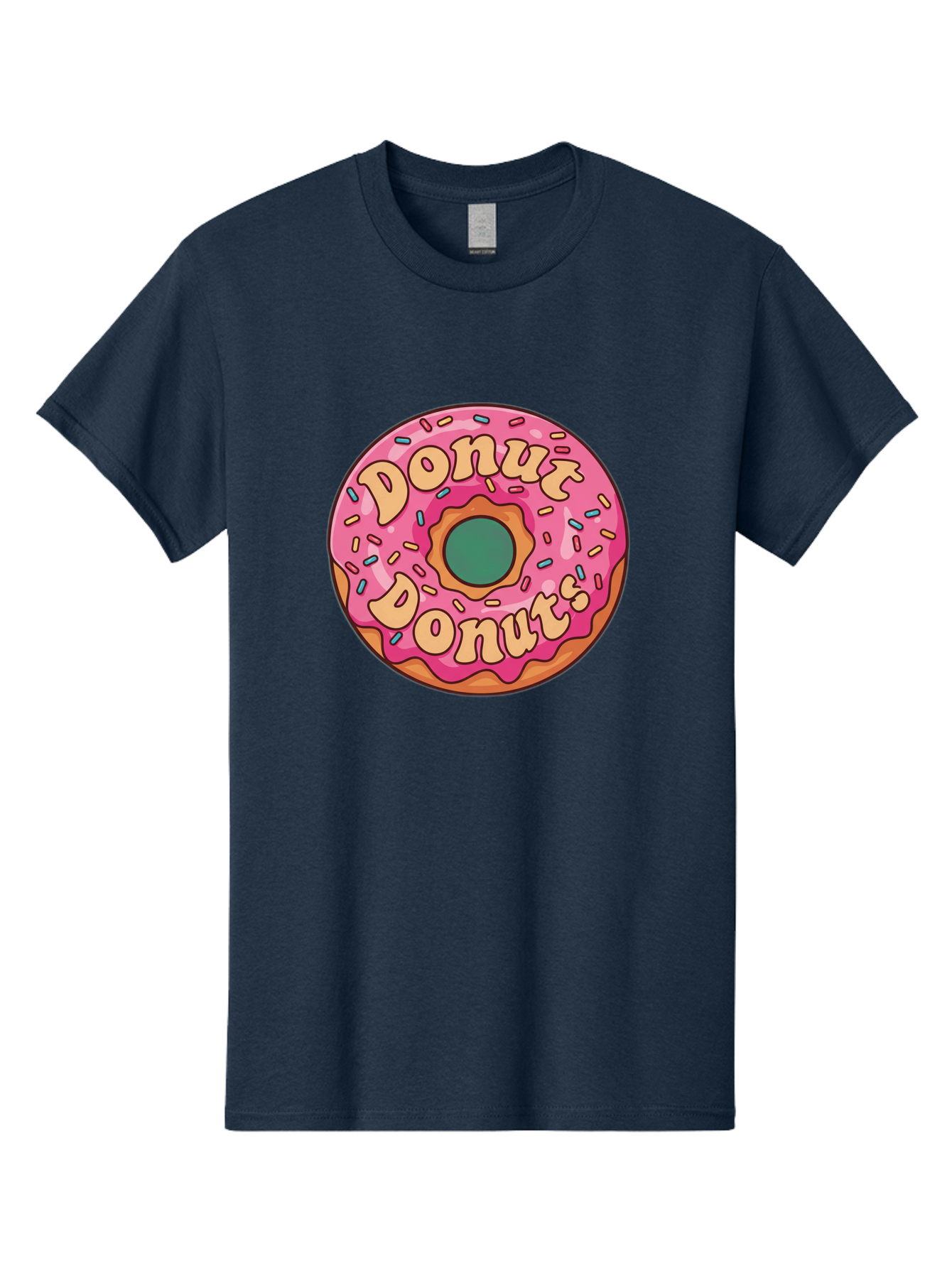 Donut-Donuts Men'S Graphic Tee, 100% Cotton, Comfortable Casual Summer Wear, Machine Washable, Pink Frosted Donut, Donut Shop, Sweet Treats, Baked Goods, Colorful Sprinkles, Tasty Pastry, Donut Lovers, Dessert Delight, Tasty Donut Baa505 5