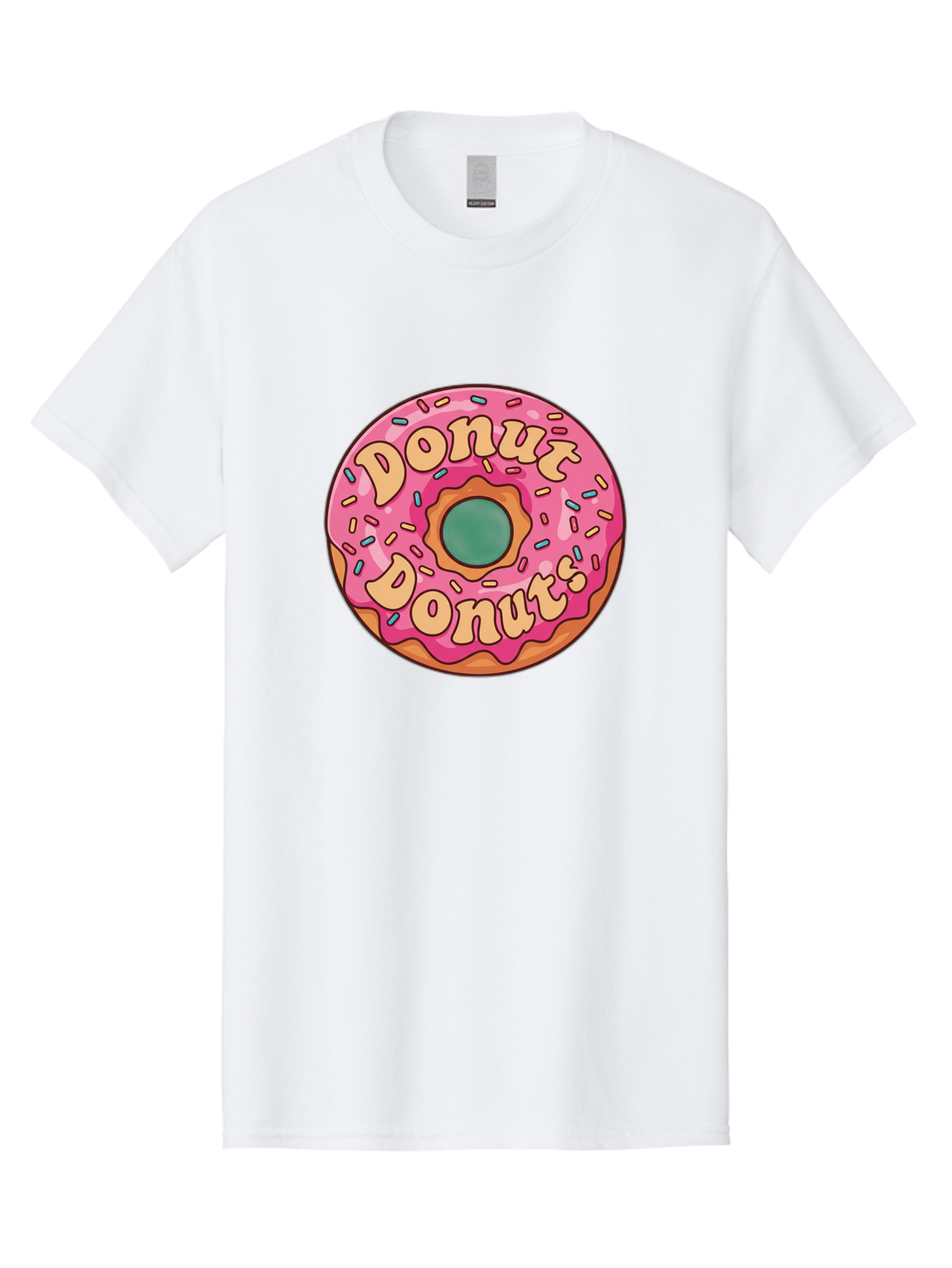 Donut-Donuts Men'S Graphic Tee, 100% Cotton, Comfortable Casual Summer Wear, Machine Washable, Pink Frosted Donut, Donut Shop, Sweet Treats, Baked Goods, Colorful Sprinkles, Tasty Pastry, Donut Lovers, Dessert Delight, Tasty Donut Baa505 15