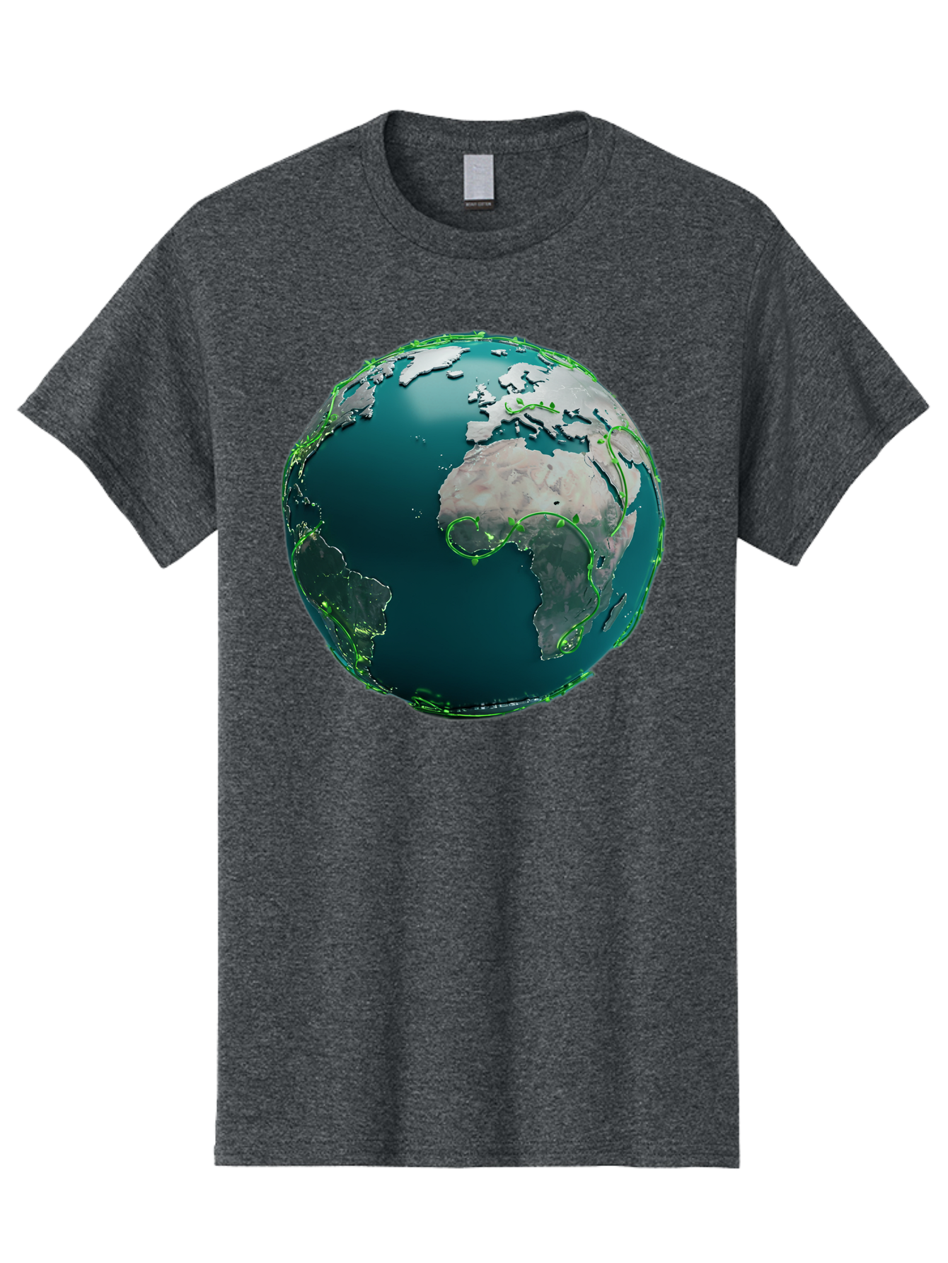 Earth-Globe-2 Men'S Graphic Tee, 100% Cotton, Comfortable Casual Summer Wear, Machine Washable, 3D Globe, World Map, Global Geography, International Boundaries, Africa And South America, Oceanic And Continental Landmasses, Baa577 7