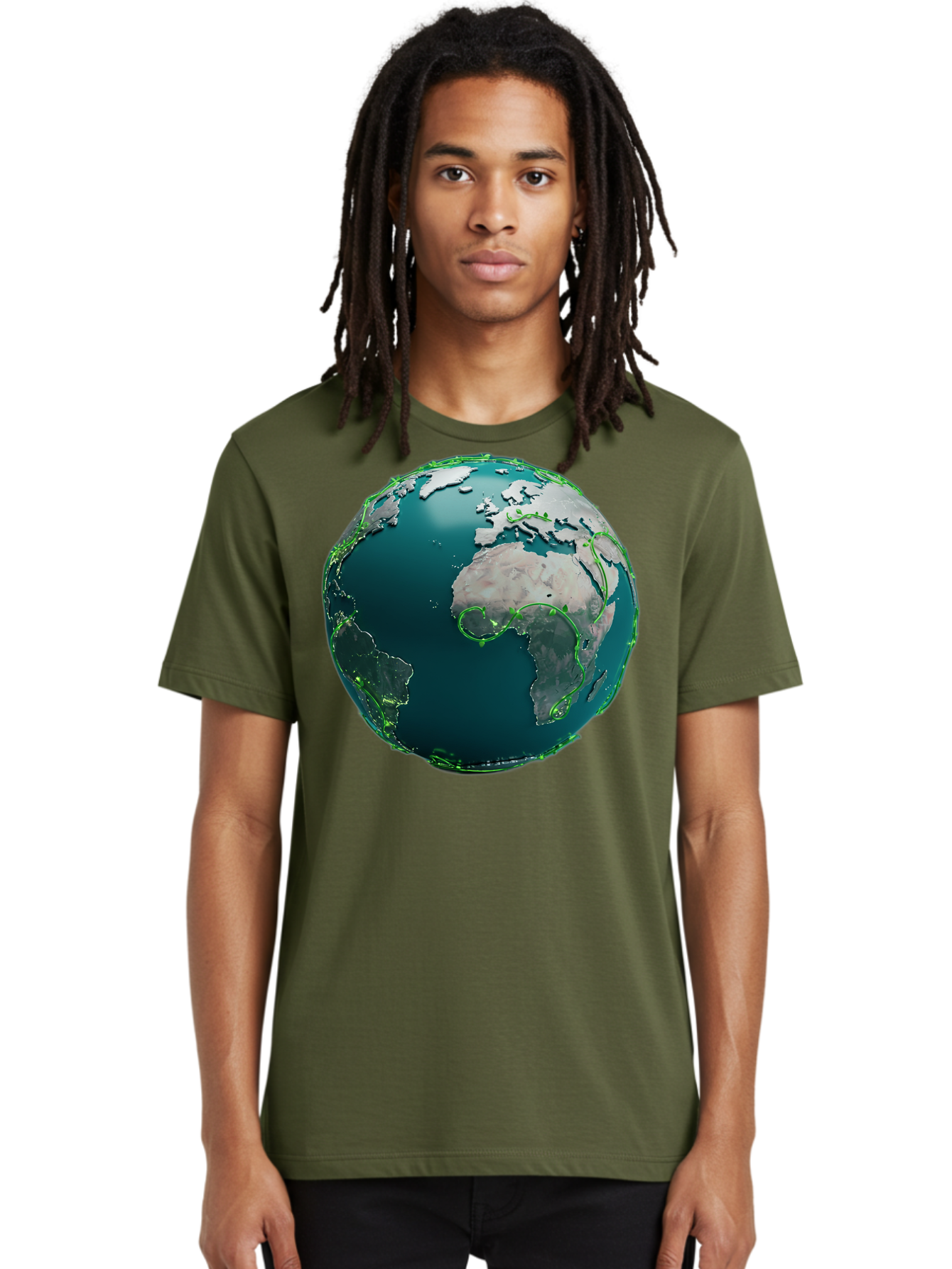 Earth-Globe-2 Men'S Graphic Tee, 100% Cotton, Comfortable Casual Summer Wear, Machine Washable, 3D Globe, World Map, Global Geography, International Boundaries, Africa And South America, Oceanic And Continental Landmasses, Baa577 12