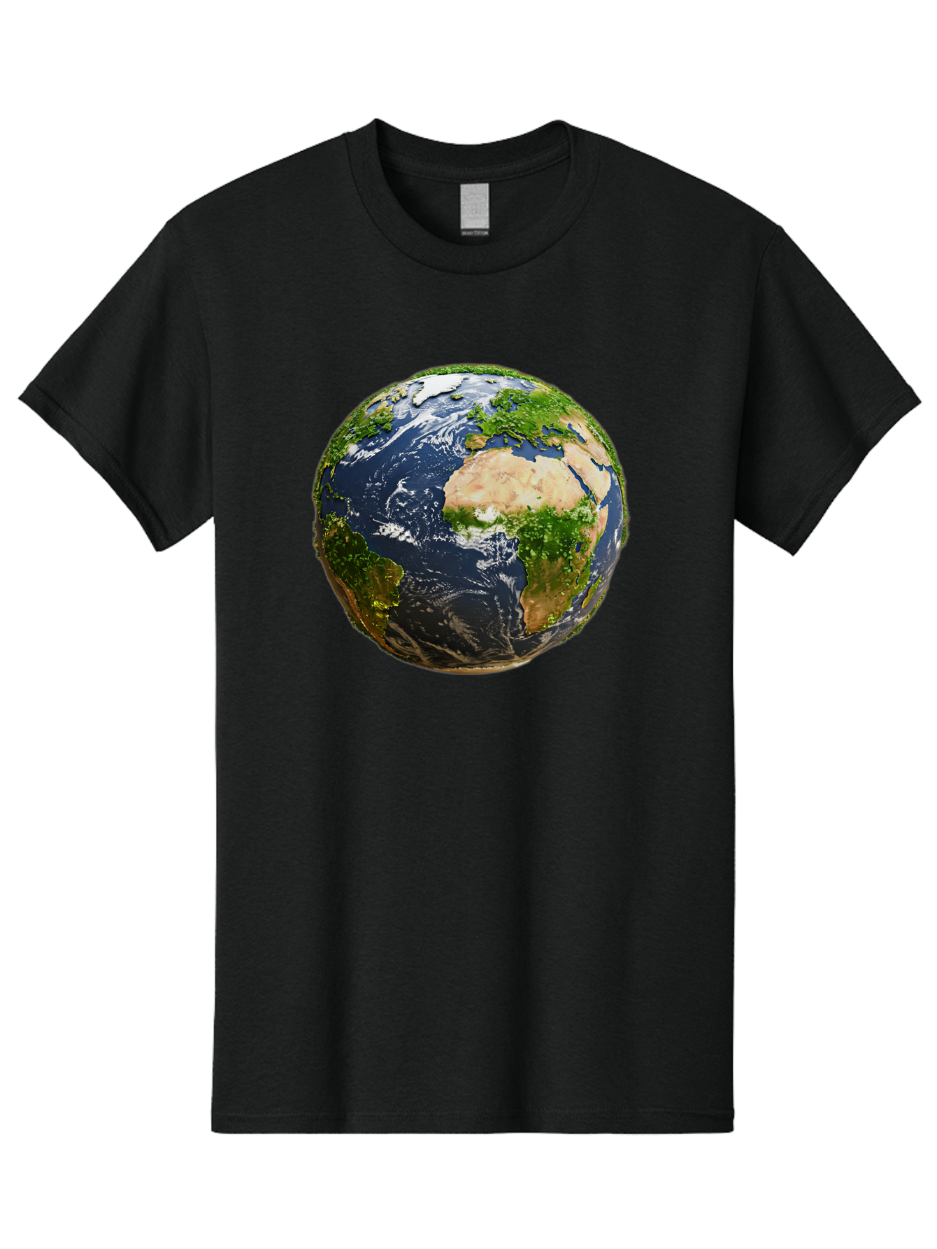 Earth-Globe-3 Men'S Graphic Tee, 100% Cotton, Comfortable Casual Summer Wear, Machine Washable, Globe, Earth From Space, World Map, Africa, Europe, Atlantic Ocean, Natural Beauty, Diverse Geography, Global Unity, Planet Earth Imagery, Baa578 13