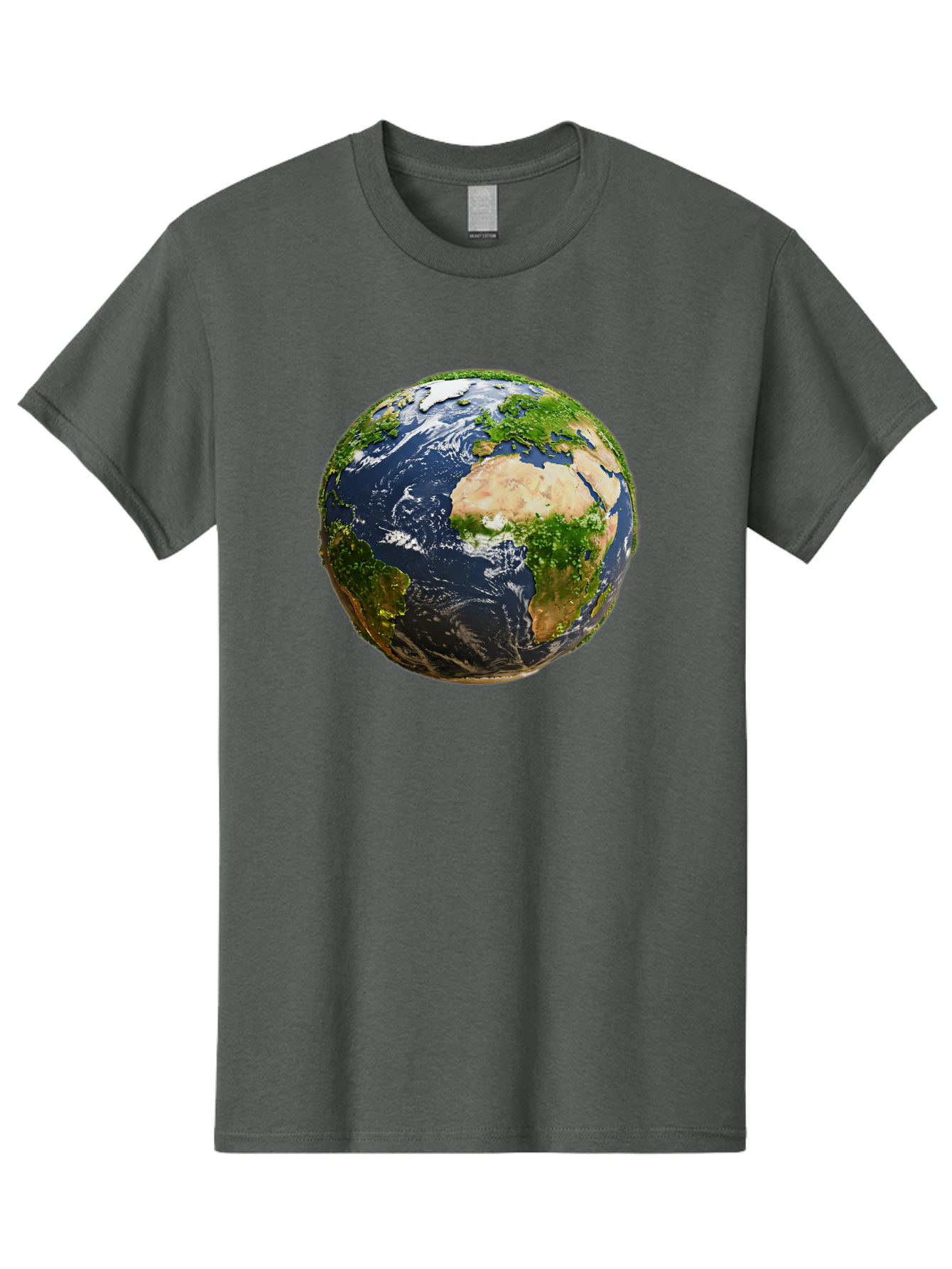 Earth-Globe-3 Men'S Graphic Tee, 100% Cotton, Comfortable Casual Summer Wear, Machine Washable, Globe, Earth From Space, World Map, Africa, Europe, Atlantic Ocean, Natural Beauty, Diverse Geography, Global Unity, Planet Earth Imagery, Baa578 7