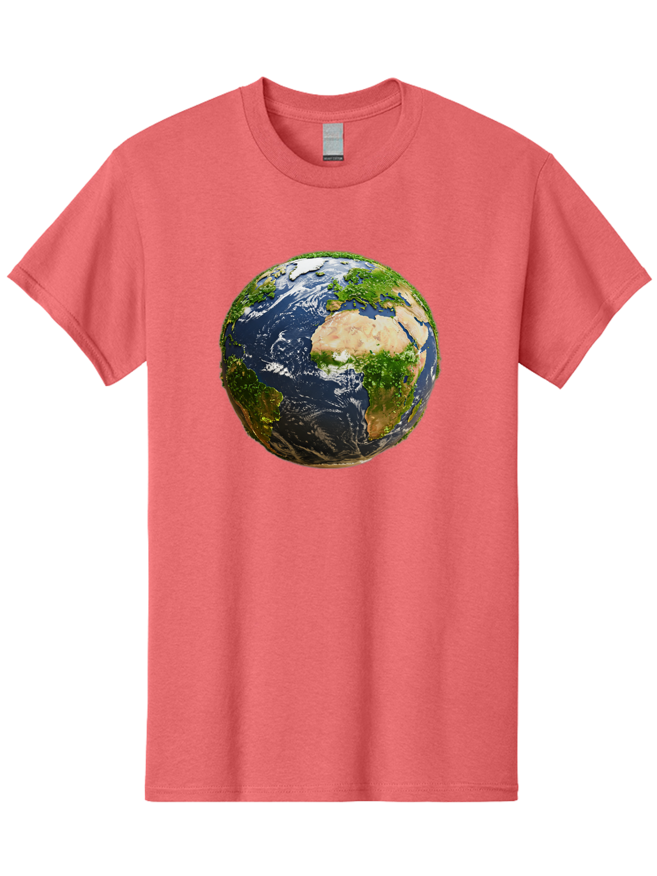 Earth-Globe-3 Men'S Graphic Tee, 100% Cotton, Comfortable Casual Summer Wear, Machine Washable, Globe, Earth From Space, World Map, Africa, Europe, Atlantic Ocean, Natural Beauty, Diverse Geography, Global Unity, Planet Earth Imagery, Baa578 15