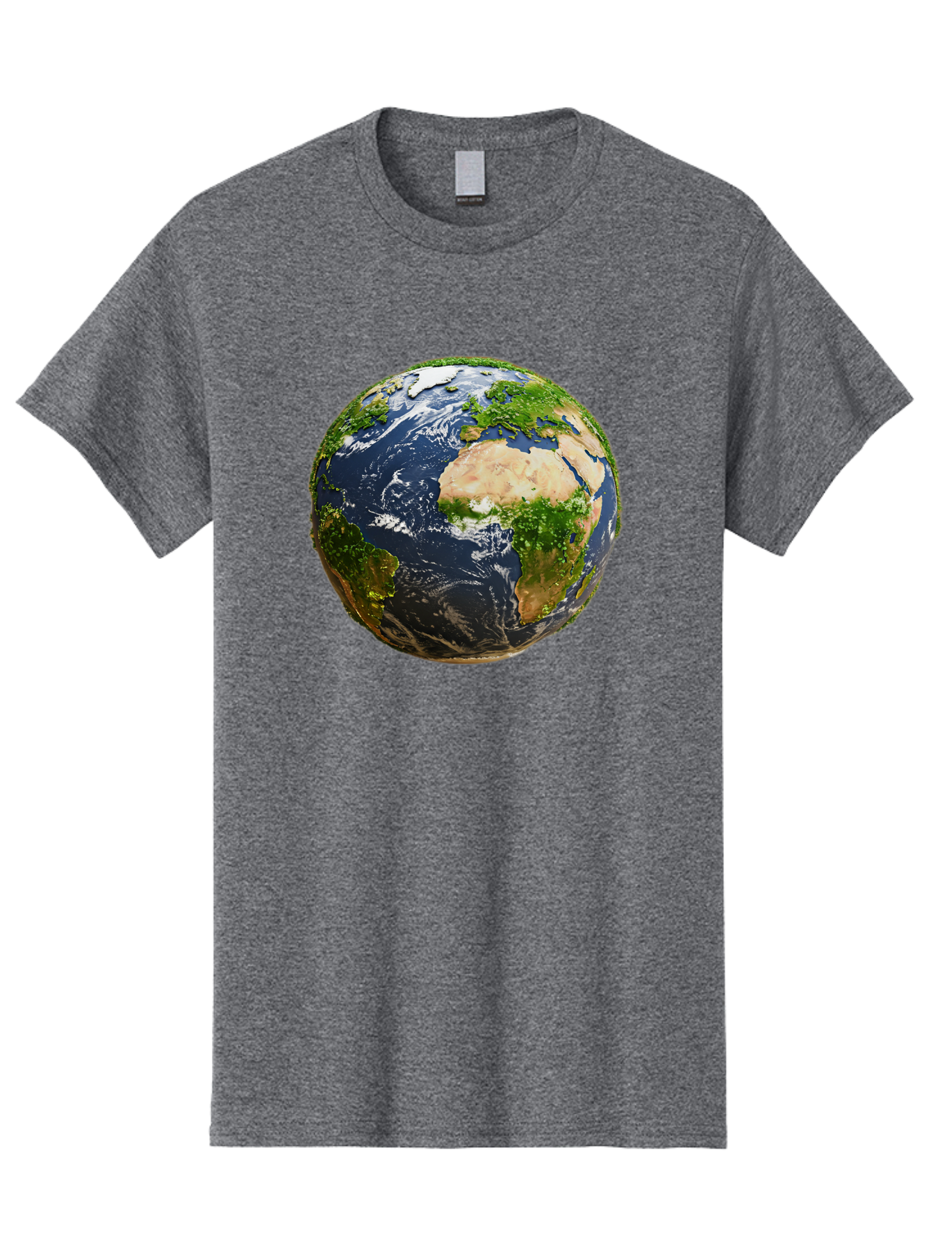 Earth-Globe-3 Men'S Graphic Tee, 100% Cotton, Comfortable Casual Summer Wear, Machine Washable, Globe, Earth From Space, World Map, Africa, Europe, Atlantic Ocean, Natural Beauty, Diverse Geography, Global Unity, Planet Earth Imagery, Baa578 21