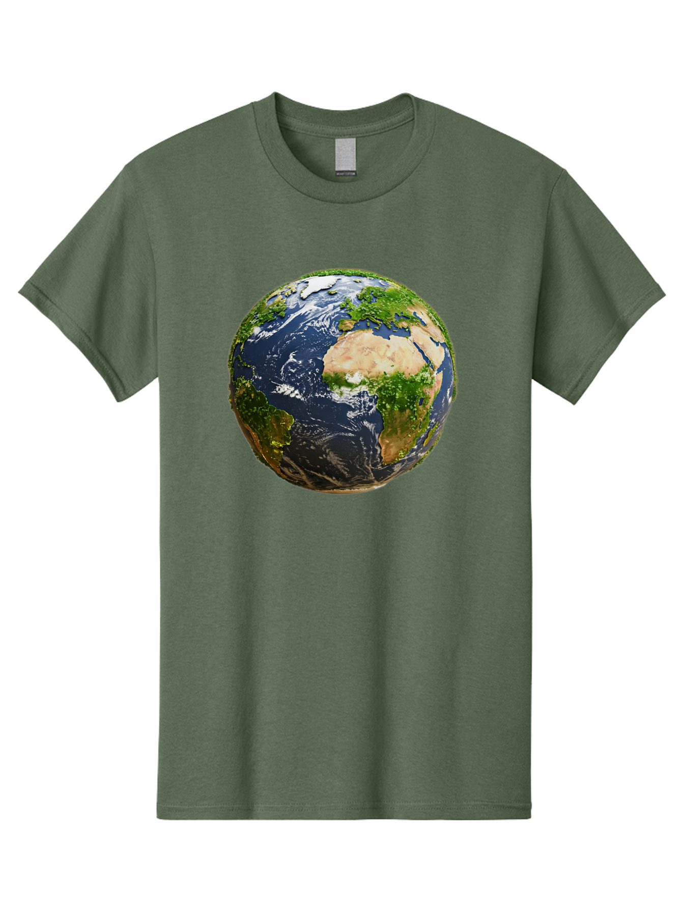 Earth-Globe-3 Men'S Graphic Tee, 100% Cotton, Comfortable Casual Summer Wear, Machine Washable, Globe, Earth From Space, World Map, Africa, Europe, Atlantic Ocean, Natural Beauty, Diverse Geography, Global Unity, Planet Earth Imagery, Baa578 9