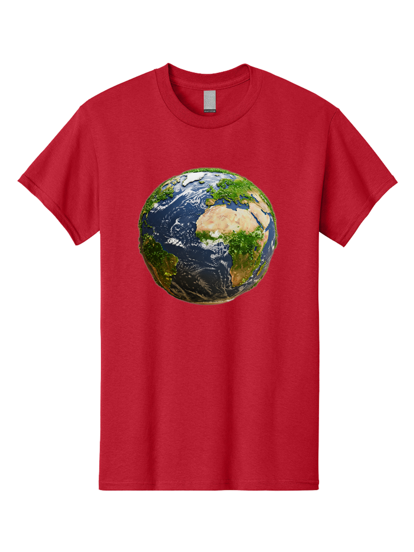 Earth-Globe-3 Men'S Graphic Tee, 100% Cotton, Comfortable Casual Summer Wear, Machine Washable, Globe, Earth From Space, World Map, Africa, Europe, Atlantic Ocean, Natural Beauty, Diverse Geography, Global Unity, Planet Earth Imagery, Baa578 19