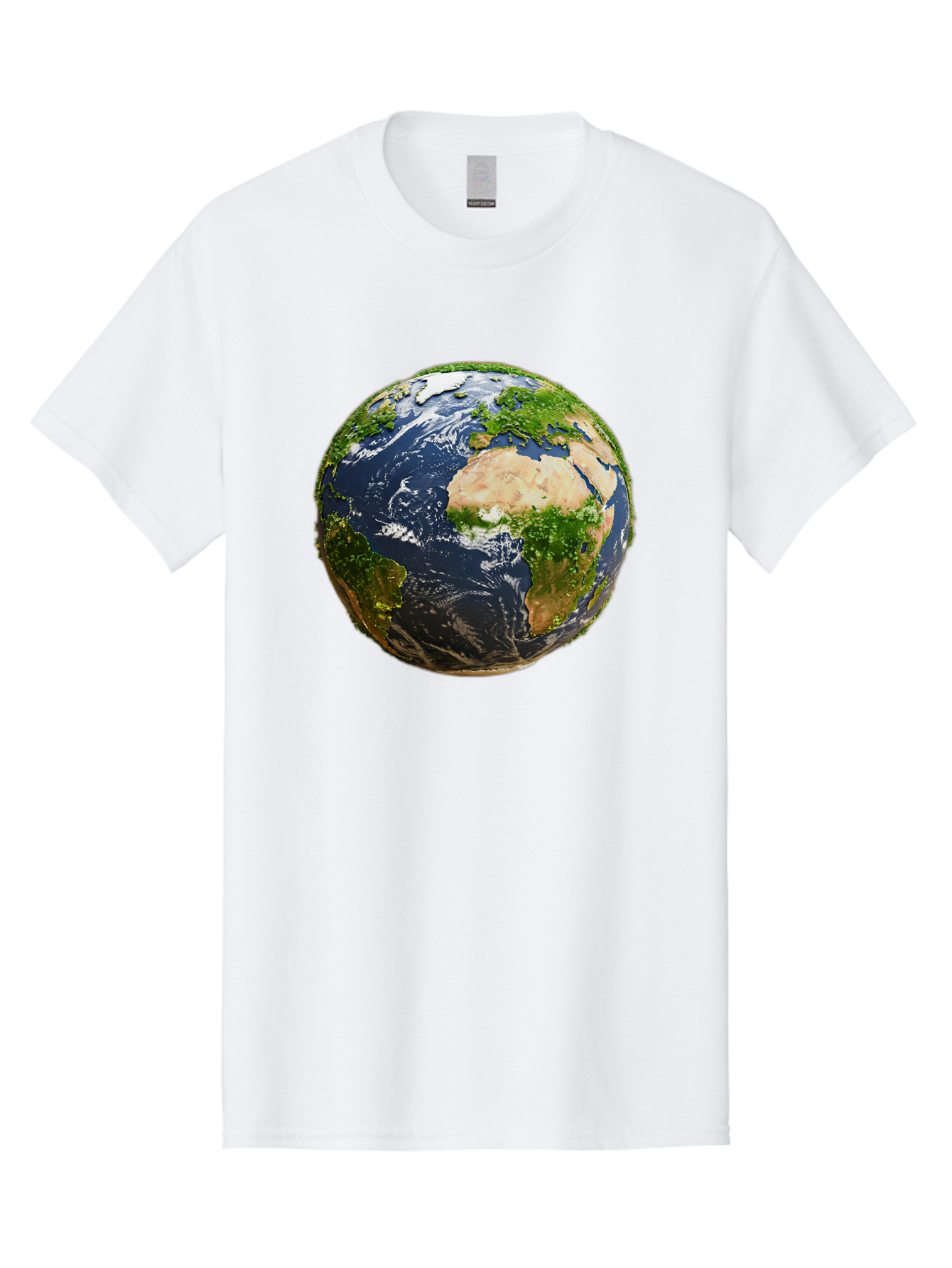 Earth-Globe-3 Men'S Graphic Tee, 100% Cotton, Comfortable Casual Summer Wear, Machine Washable, Globe, Earth From Space, World Map, Africa, Europe, Atlantic Ocean, Natural Beauty, Diverse Geography, Global Unity, Planet Earth Imagery, Baa578 29