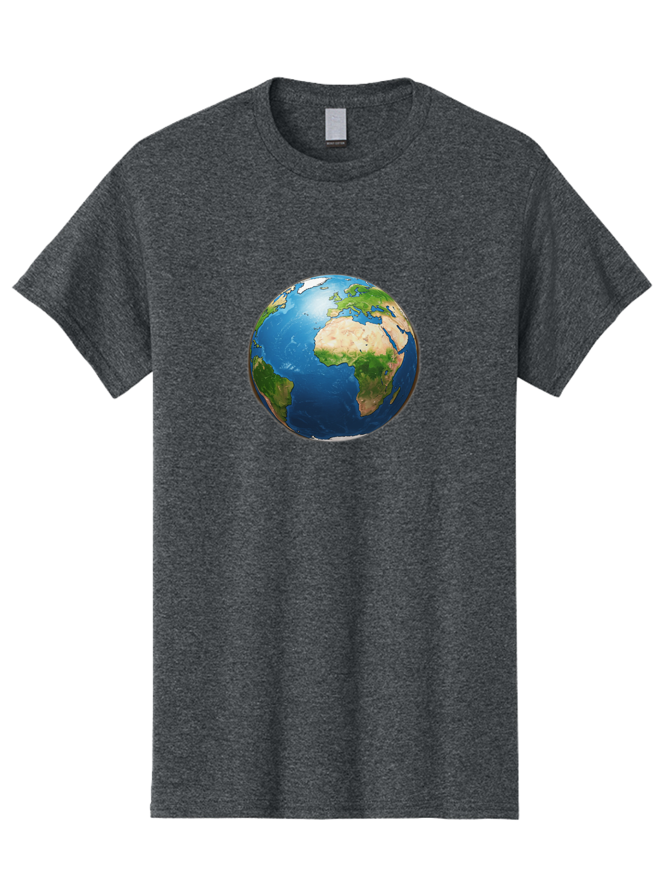Earth-Globe Men'S Graphic Tee, 100% Cotton, Comfortable Casual Summer Wear, Machine Washable, Globe Showing Africa And Europe, International Connectivity, Global Unity, World Map, 3D Rendering, Earth From Space, Continents, Oceans Baa580 5