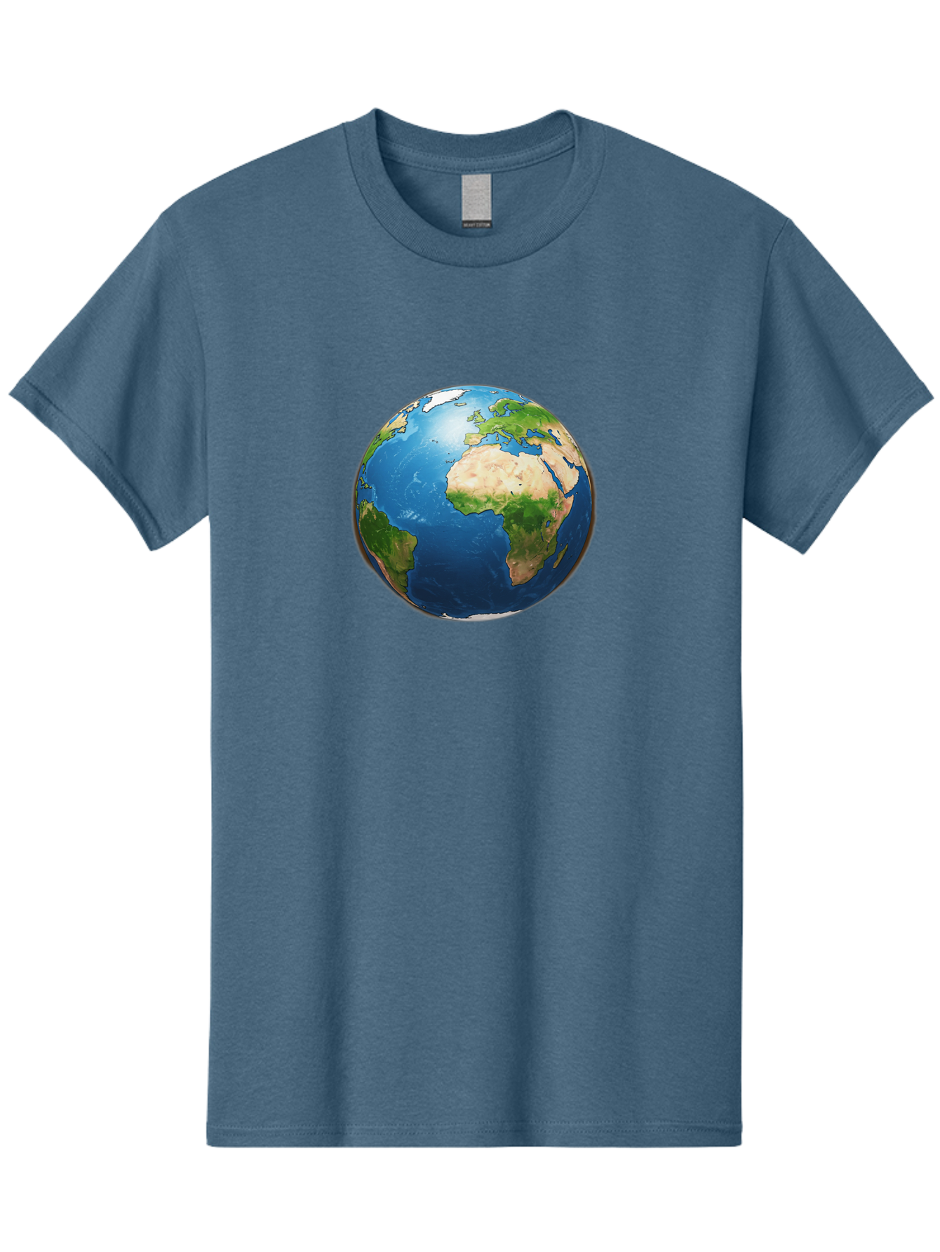 Earth-Globe Men'S Graphic Tee, 100% Cotton, Comfortable Casual Summer Wear, Machine Washable, Globe Showing Africa And Europe, International Connectivity, Global Unity, World Map, 3D Rendering, Earth From Space, Continents, Oceans Baa580 7