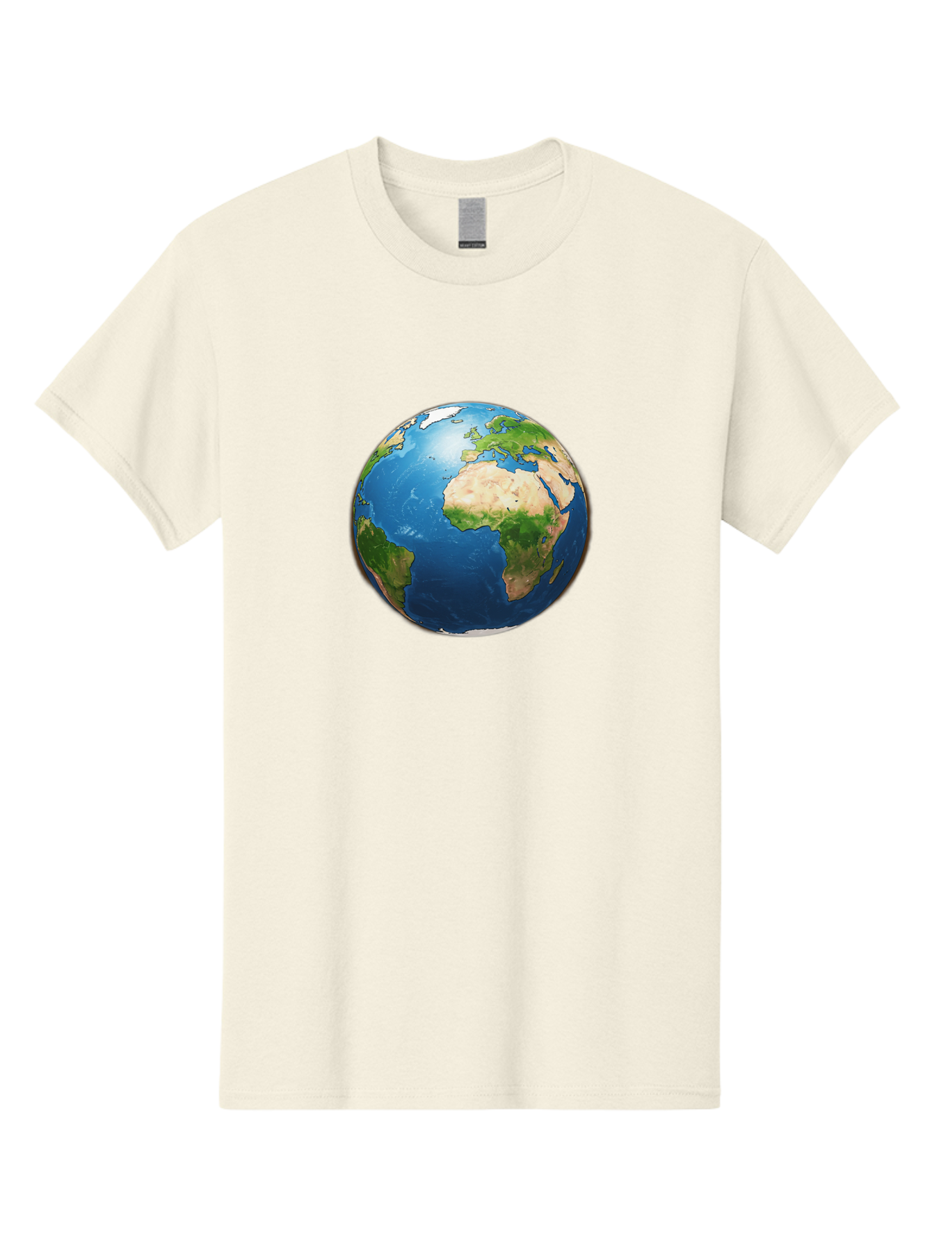 Earth-Globe Men'S Graphic Tee, 100% Cotton, Comfortable Casual Summer Wear, Machine Washable, Globe Showing Africa And Europe, International Connectivity, Global Unity, World Map, 3D Rendering, Earth From Space, Continents, Oceans Baa580 13