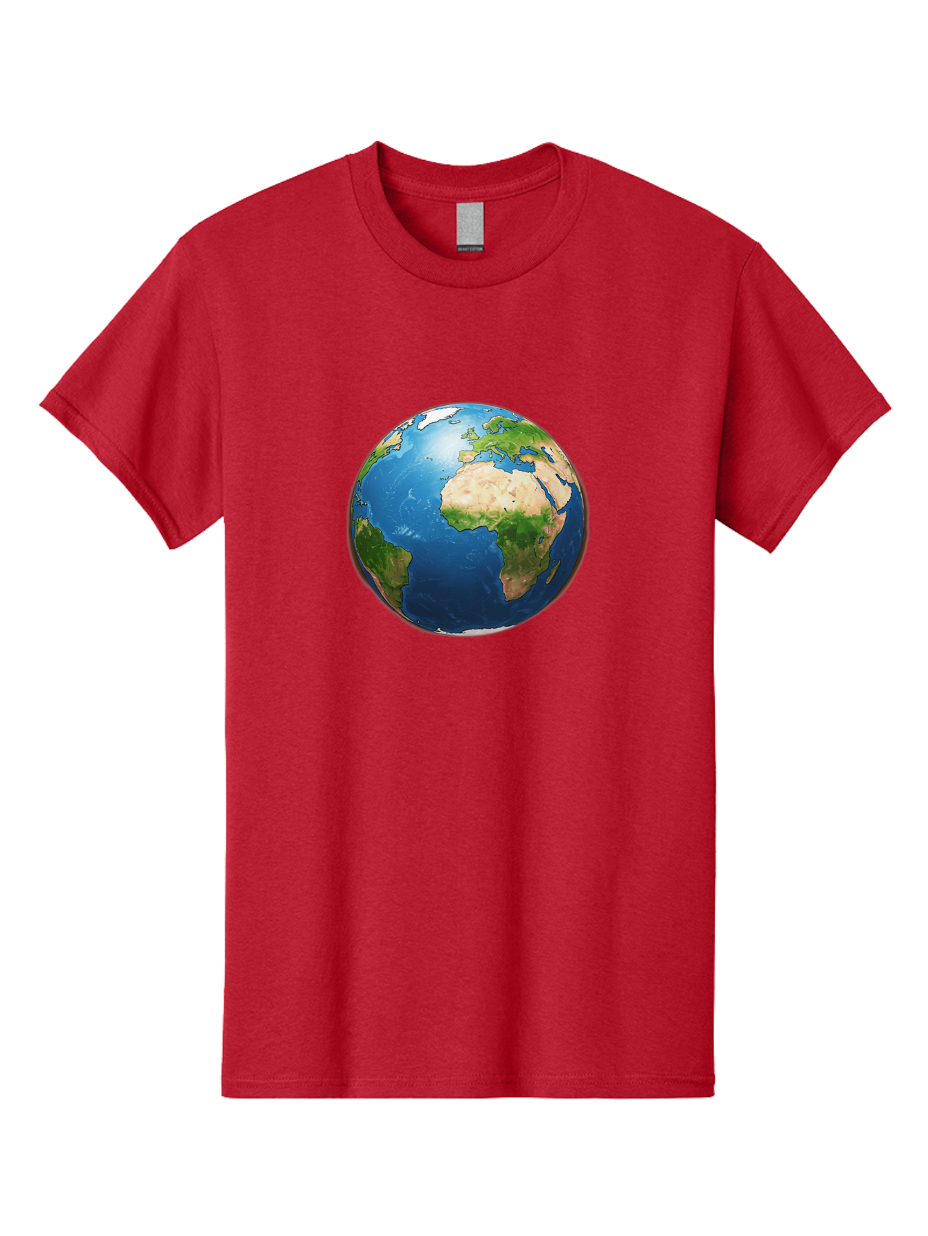 Earth-Globe Men'S Graphic Tee, 100% Cotton, Comfortable Casual Summer Wear, Machine Washable, Globe Showing Africa And Europe, International Connectivity, Global Unity, World Map, 3D Rendering, Earth From Space, Continents, Oceans Baa580 11