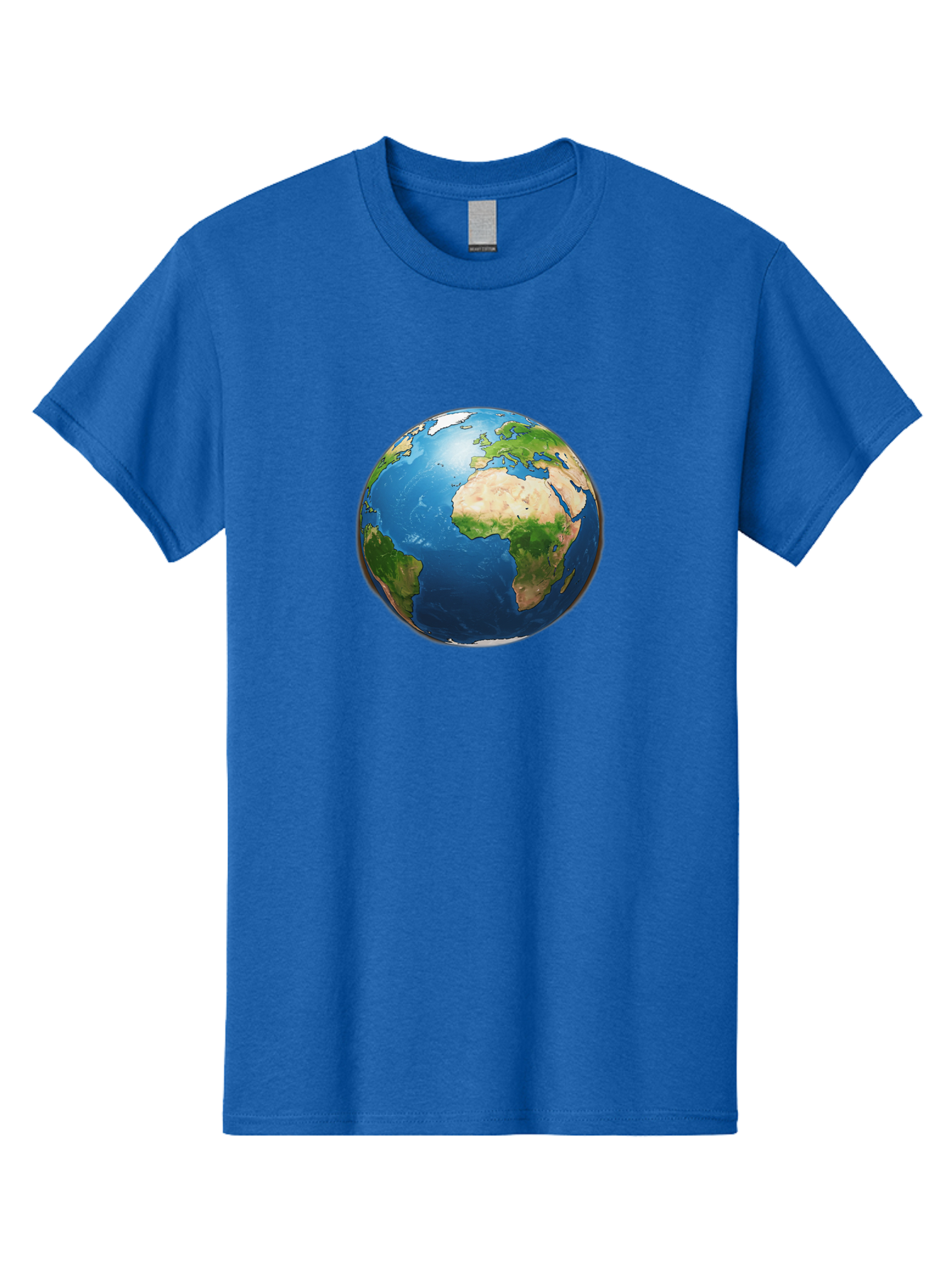 Earth-Globe Men'S Graphic Tee, 100% Cotton, Comfortable Casual Summer Wear, Machine Washable, Globe Showing Africa And Europe, International Connectivity, Global Unity, World Map, 3D Rendering, Earth From Space, Continents, Oceans Baa580 9