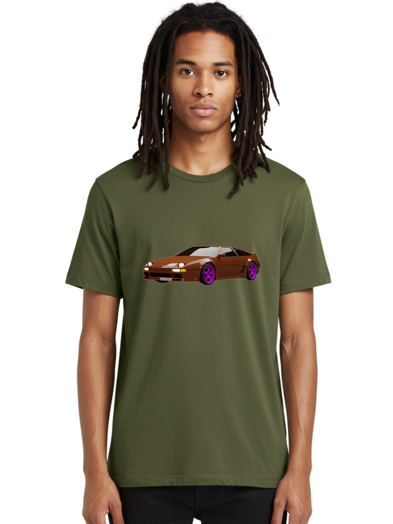 Ferrari-288-Gto-1 Men'S Graphic Tee, 100% Cotton, Comfortable Casual Summer Wear, Machine Washable, Ferrari 288 Gto, Sports Car, Luxury Vehicle, Sleek Design, Brown Finish, Purple Rims, High-Performance, Italian Supercar, Exotic Car Baa669 10