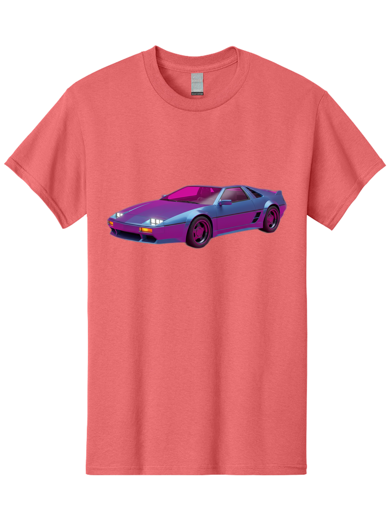 Ferrari-288-Gto Men'S Graphic Tee, 100% Cotton, Comfortable Casual Summer Wear, Machine Washable, Ferrari 288 Gto, Sports Car, Sleek Design, Vibrant Colors, Purple And Pink Gradient, Luxury Vehicle, High-Performance Car, Classic Ferrari Model, Baa670 25