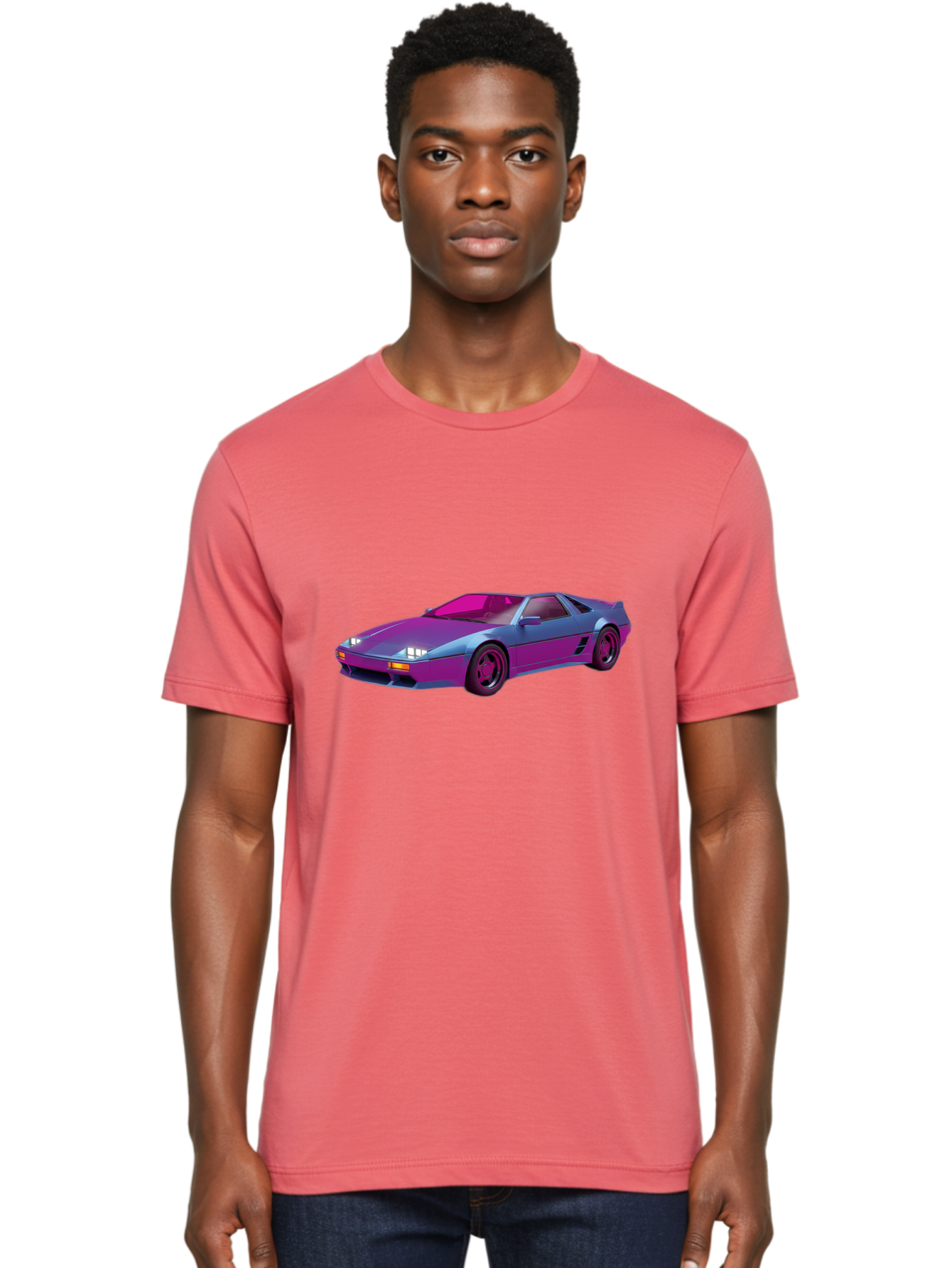 Ferrari-288-Gto Men'S Graphic Tee, 100% Cotton, Comfortable Casual Summer Wear, Machine Washable, Ferrari 288 Gto, Sports Car, Sleek Design, Vibrant Colors, Purple And Pink Gradient, Luxury Vehicle, High-Performance Car, Classic Ferrari Model, Baa670 26