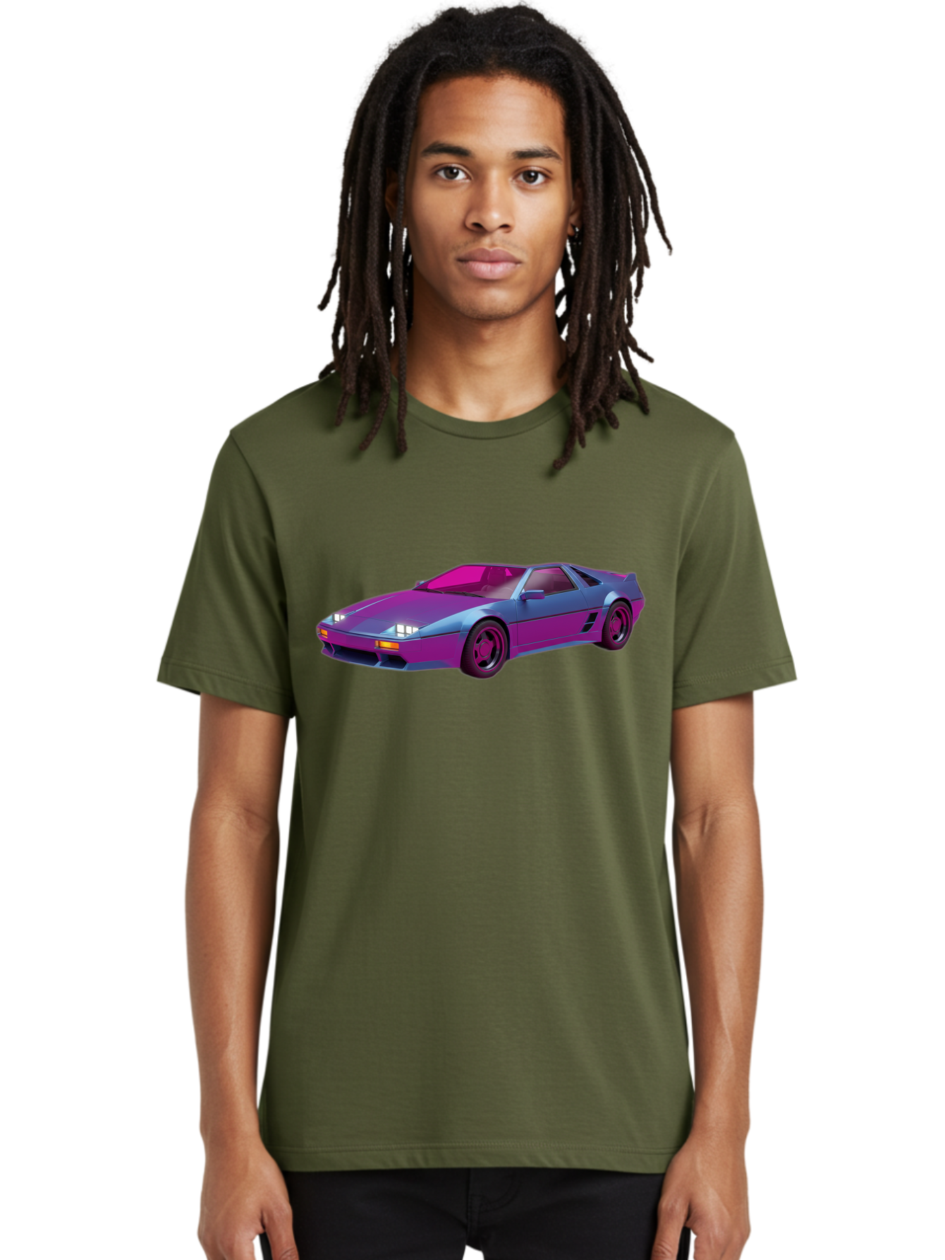 Ferrari-288-Gto Men'S Graphic Tee, 100% Cotton, Comfortable Casual Summer Wear, Machine Washable, Ferrari 288 Gto, Sports Car, Sleek Design, Vibrant Colors, Purple And Pink Gradient, Luxury Vehicle, High-Performance Car, Classic Ferrari Model, Baa670 14