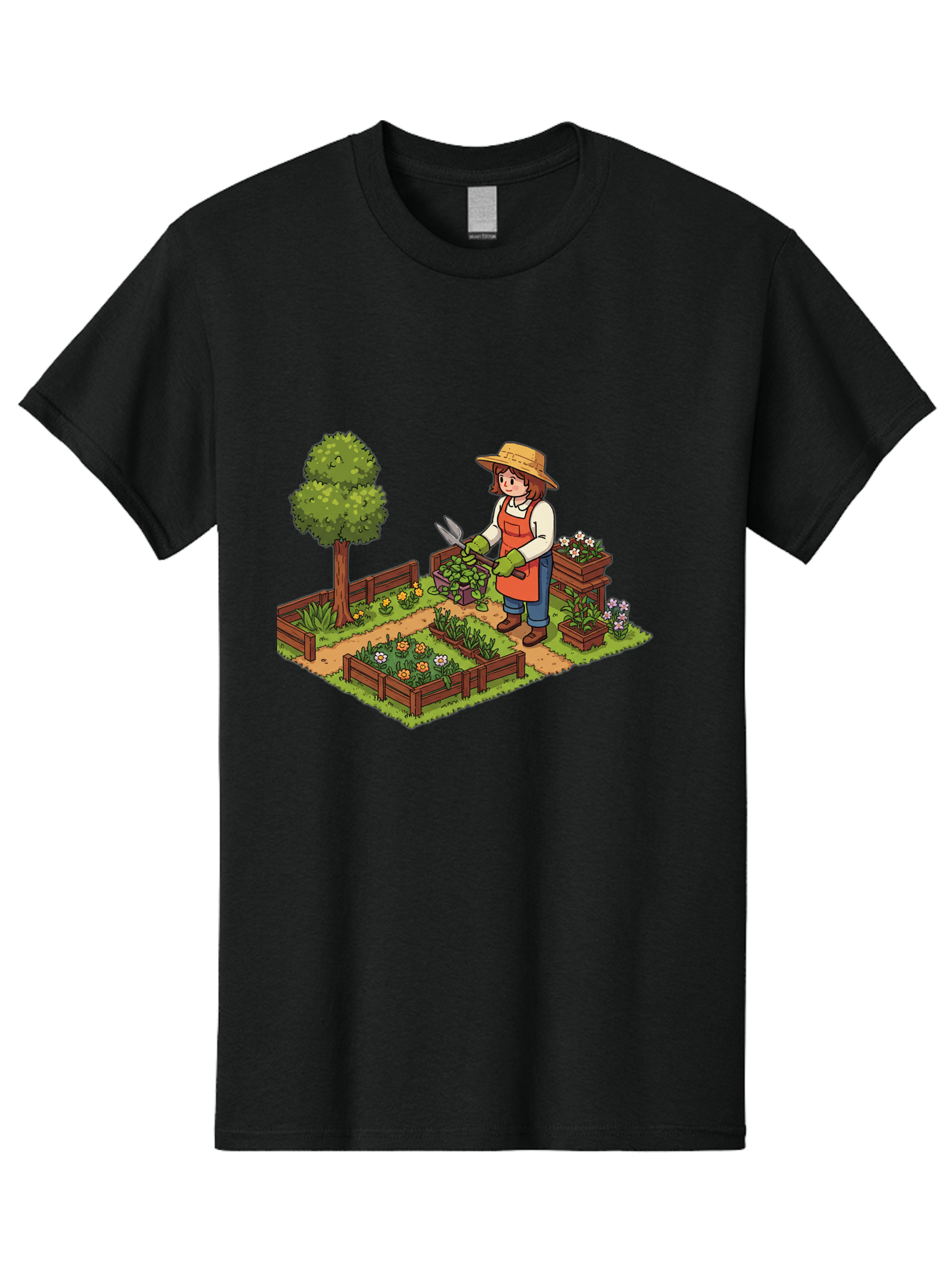 Gardener Men'S Graphic Tee, 100% Cotton, Comfortable Casual Summer Wear, Machine Washable, Gardening, Flower Gardening, Gardening Tools, Gardening Apron, Gardening Hat, Gardening Gloves, Potted Plants, Gardening Scenery, Serene Garden, Baa720 11