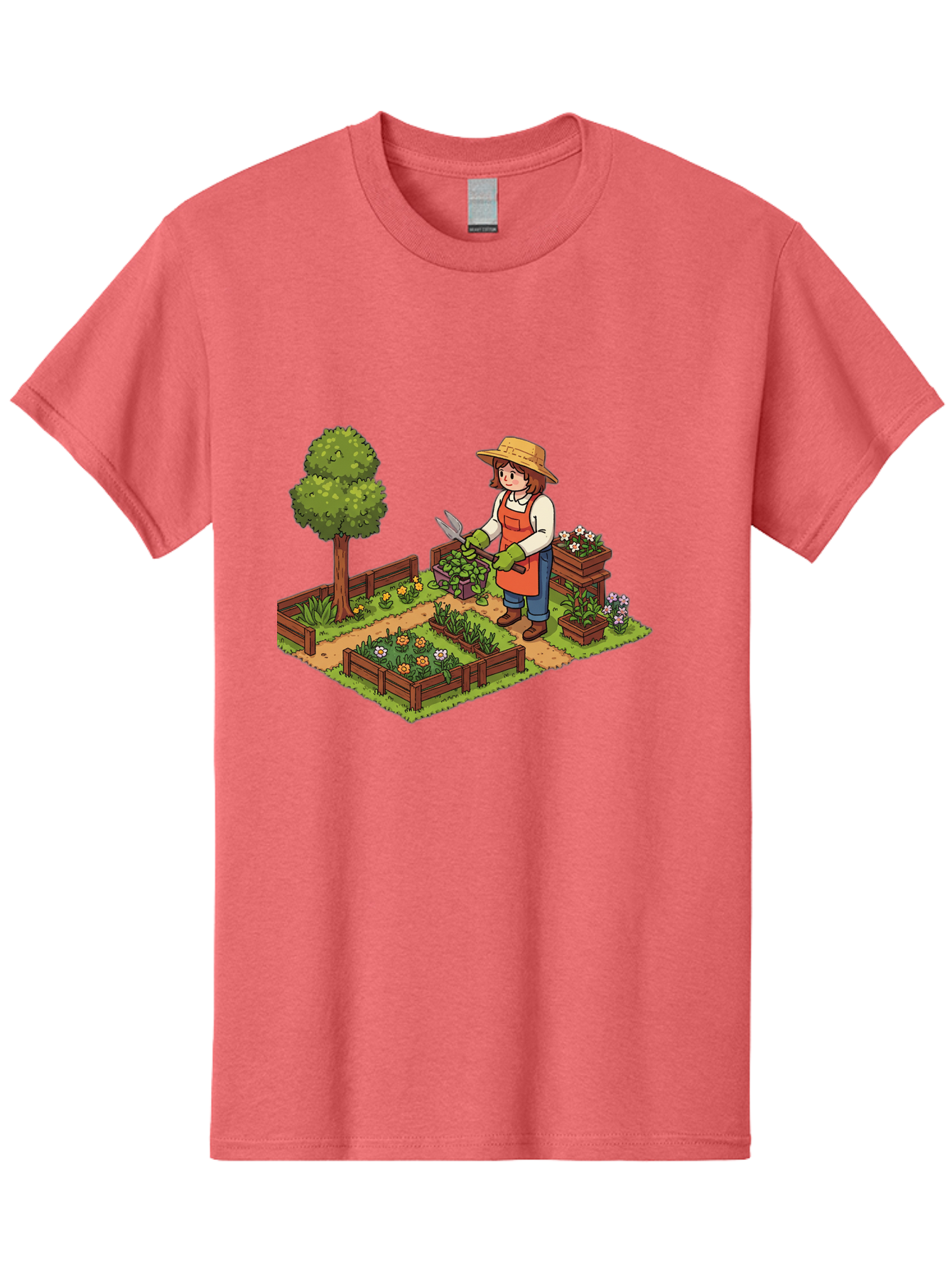 Gardener Men'S Graphic Tee, 100% Cotton, Comfortable Casual Summer Wear, Machine Washable, Gardening, Flower Gardening, Gardening Tools, Gardening Apron, Gardening Hat, Gardening Gloves, Potted Plants, Gardening Scenery, Serene Garden, Baa720 19