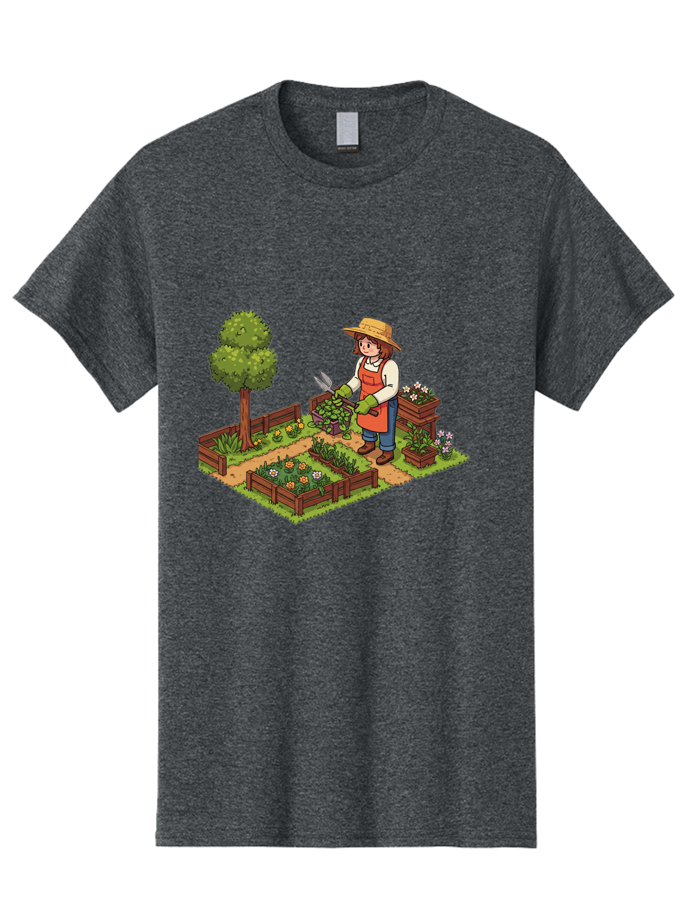 Gardener Men'S Graphic Tee, 100% Cotton, Comfortable Casual Summer Wear, Machine Washable, Gardening, Flower Gardening, Gardening Tools, Gardening Apron, Gardening Hat, Gardening Gloves, Potted Plants, Gardening Scenery, Serene Garden, Baa720 25