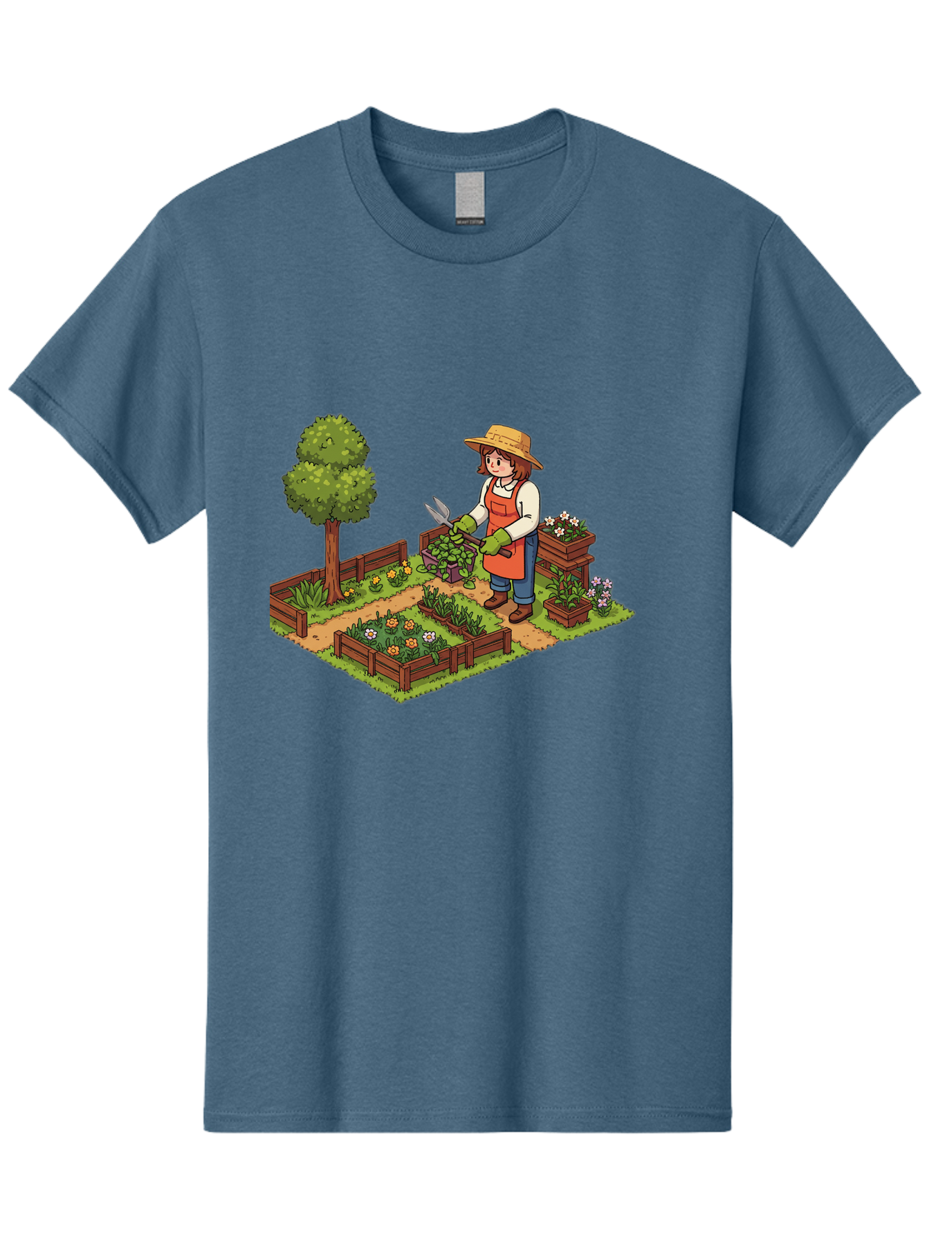 Gardener Men'S Graphic Tee, 100% Cotton, Comfortable Casual Summer Wear, Machine Washable, Gardening, Flower Gardening, Gardening Tools, Gardening Apron, Gardening Hat, Gardening Gloves, Potted Plants, Gardening Scenery, Serene Garden, Baa720 15