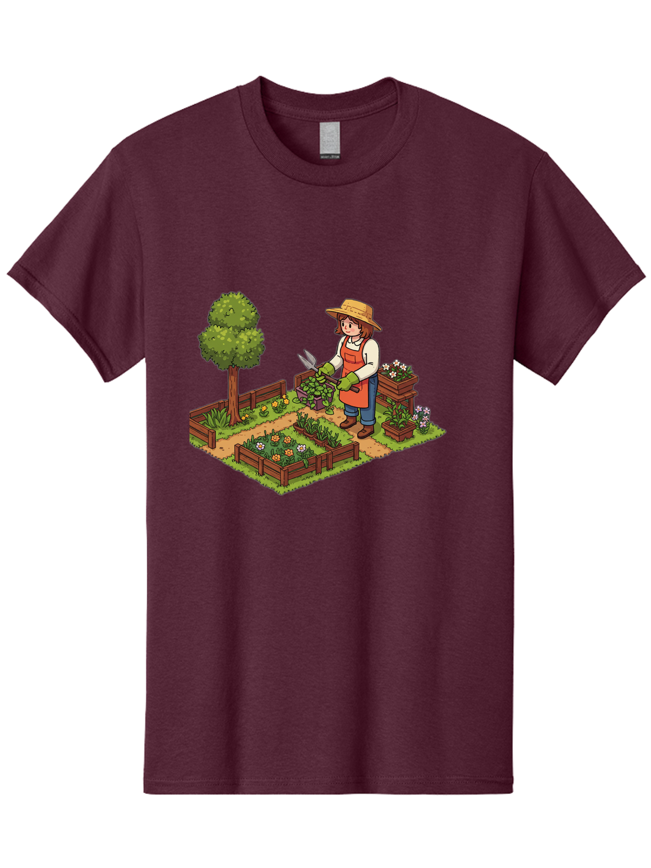Gardener Men'S Graphic Tee, 100% Cotton, Comfortable Casual Summer Wear, Machine Washable, Gardening, Flower Gardening, Gardening Tools, Gardening Apron, Gardening Hat, Gardening Gloves, Potted Plants, Gardening Scenery, Serene Garden, Baa720 17
