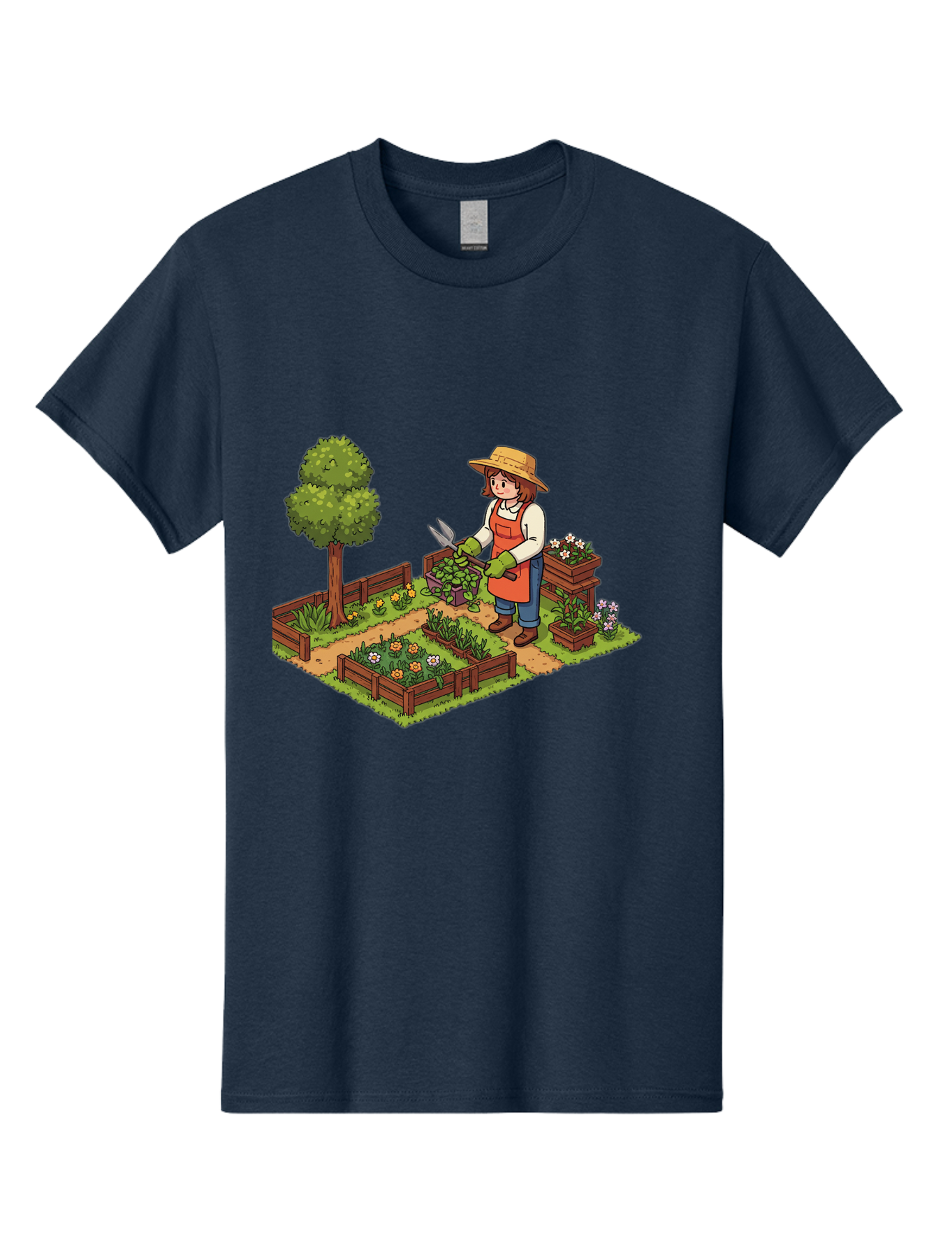 Gardener Men'S Graphic Tee, 100% Cotton, Comfortable Casual Summer Wear, Machine Washable, Gardening, Flower Gardening, Gardening Tools, Gardening Apron, Gardening Hat, Gardening Gloves, Potted Plants, Gardening Scenery, Serene Garden, Baa720 7