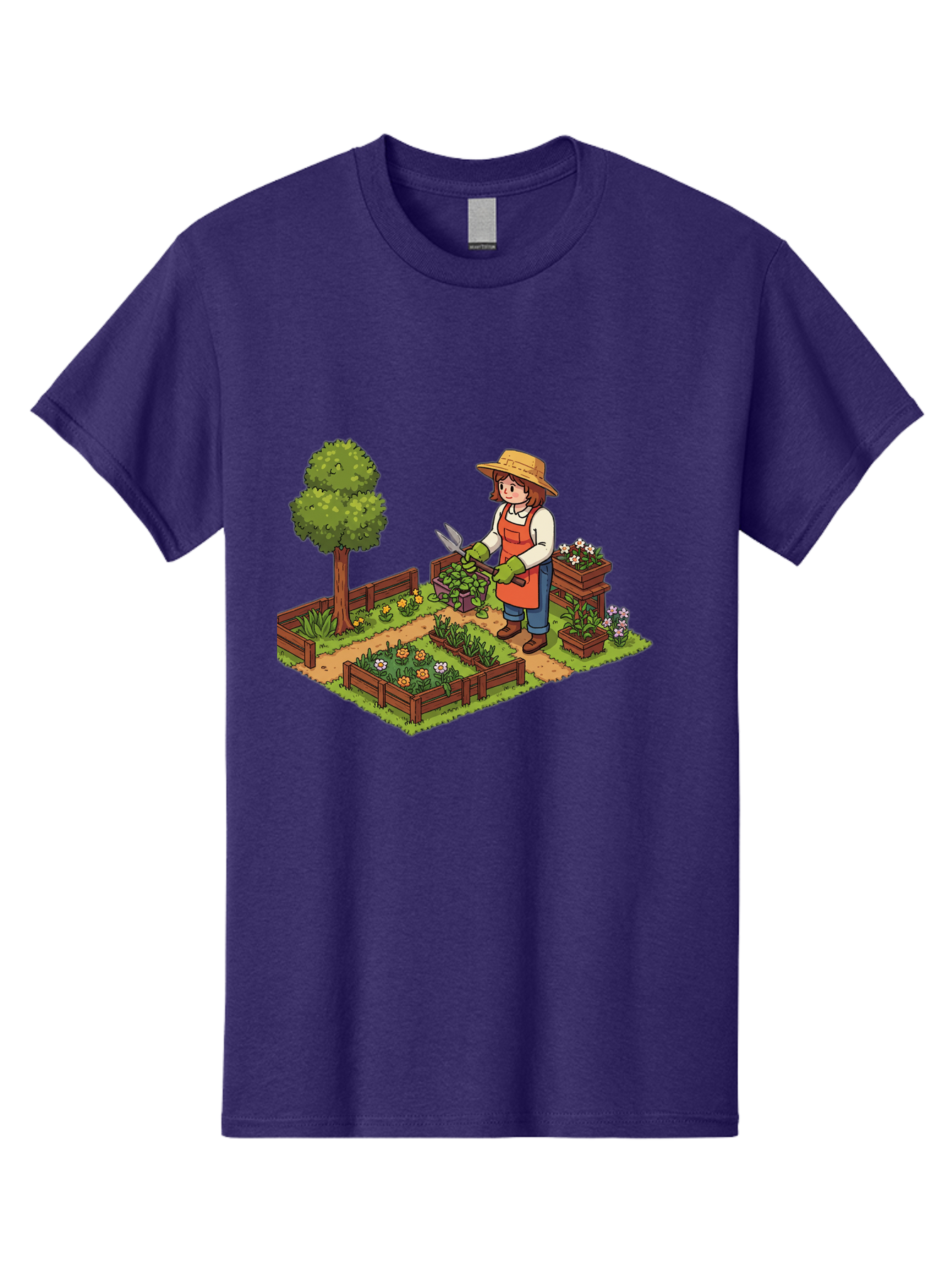 Gardener Men'S Graphic Tee, 100% Cotton, Comfortable Casual Summer Wear, Machine Washable, Gardening, Flower Gardening, Gardening Tools, Gardening Apron, Gardening Hat, Gardening Gloves, Potted Plants, Gardening Scenery, Serene Garden, Baa720 27