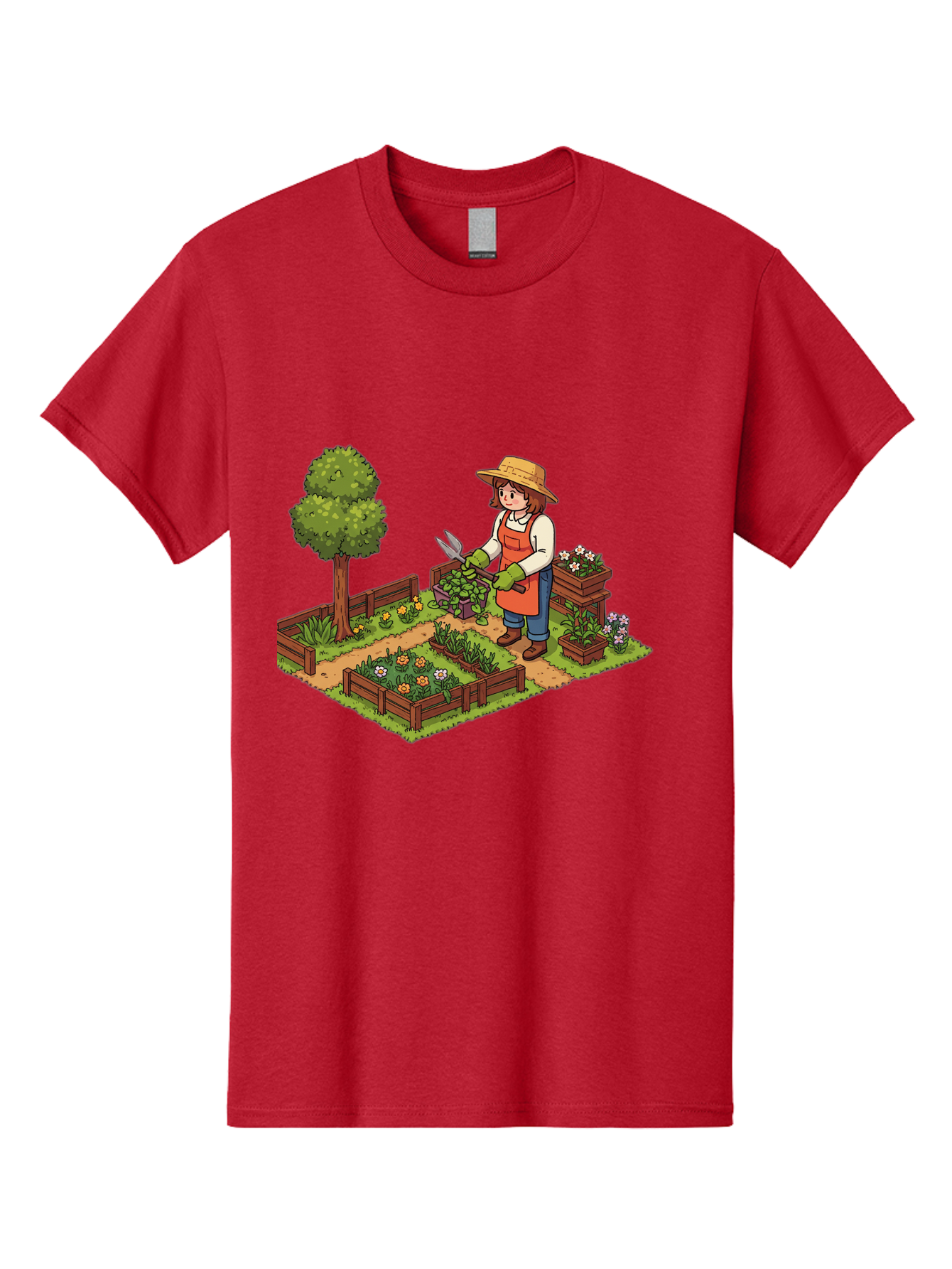 Gardener Men'S Graphic Tee, 100% Cotton, Comfortable Casual Summer Wear, Machine Washable, Gardening, Flower Gardening, Gardening Tools, Gardening Apron, Gardening Hat, Gardening Gloves, Potted Plants, Gardening Scenery, Serene Garden, Baa720 5