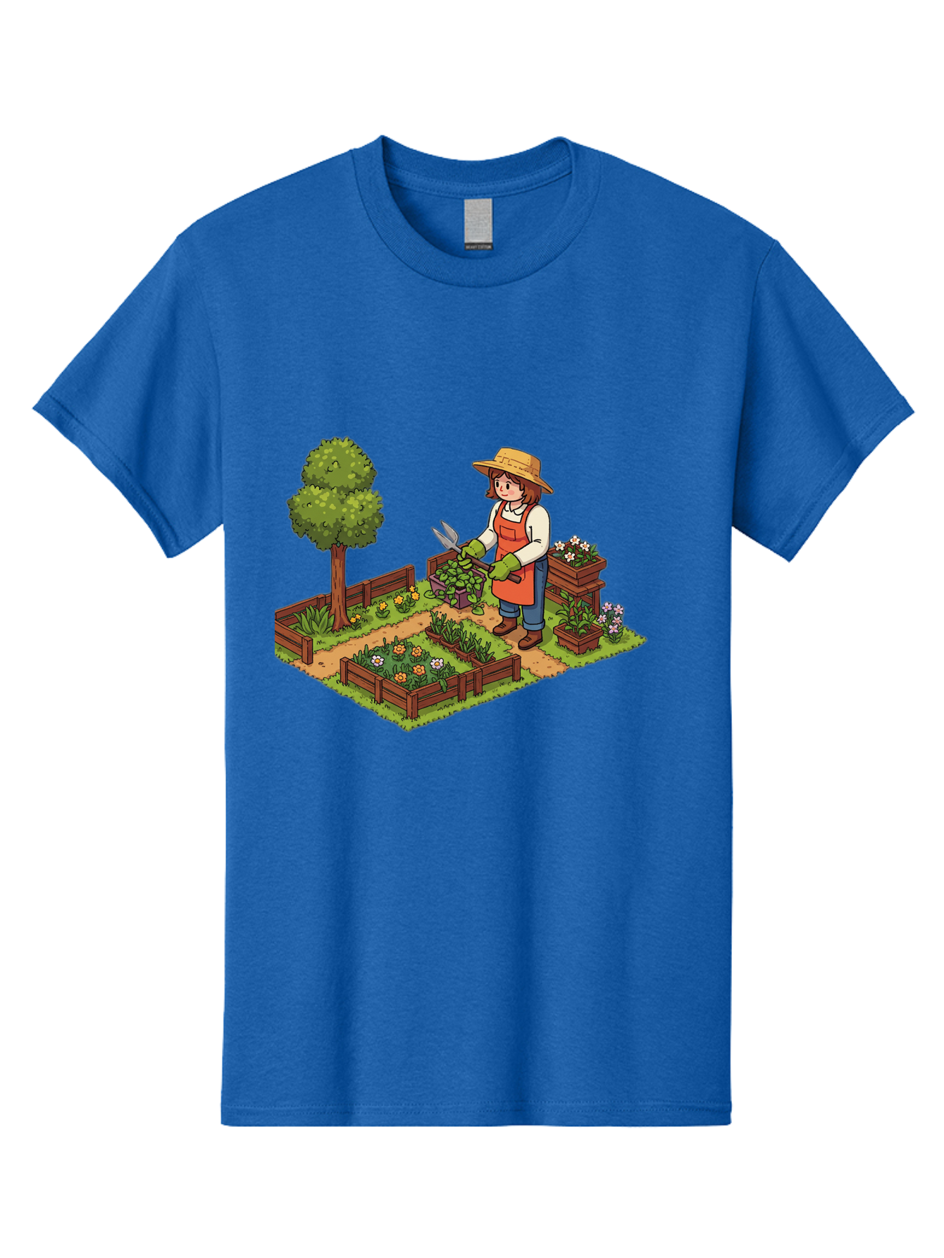 Gardener Men'S Graphic Tee, 100% Cotton, Comfortable Casual Summer Wear, Machine Washable, Gardening, Flower Gardening, Gardening Tools, Gardening Apron, Gardening Hat, Gardening Gloves, Potted Plants, Gardening Scenery, Serene Garden, Baa720 29