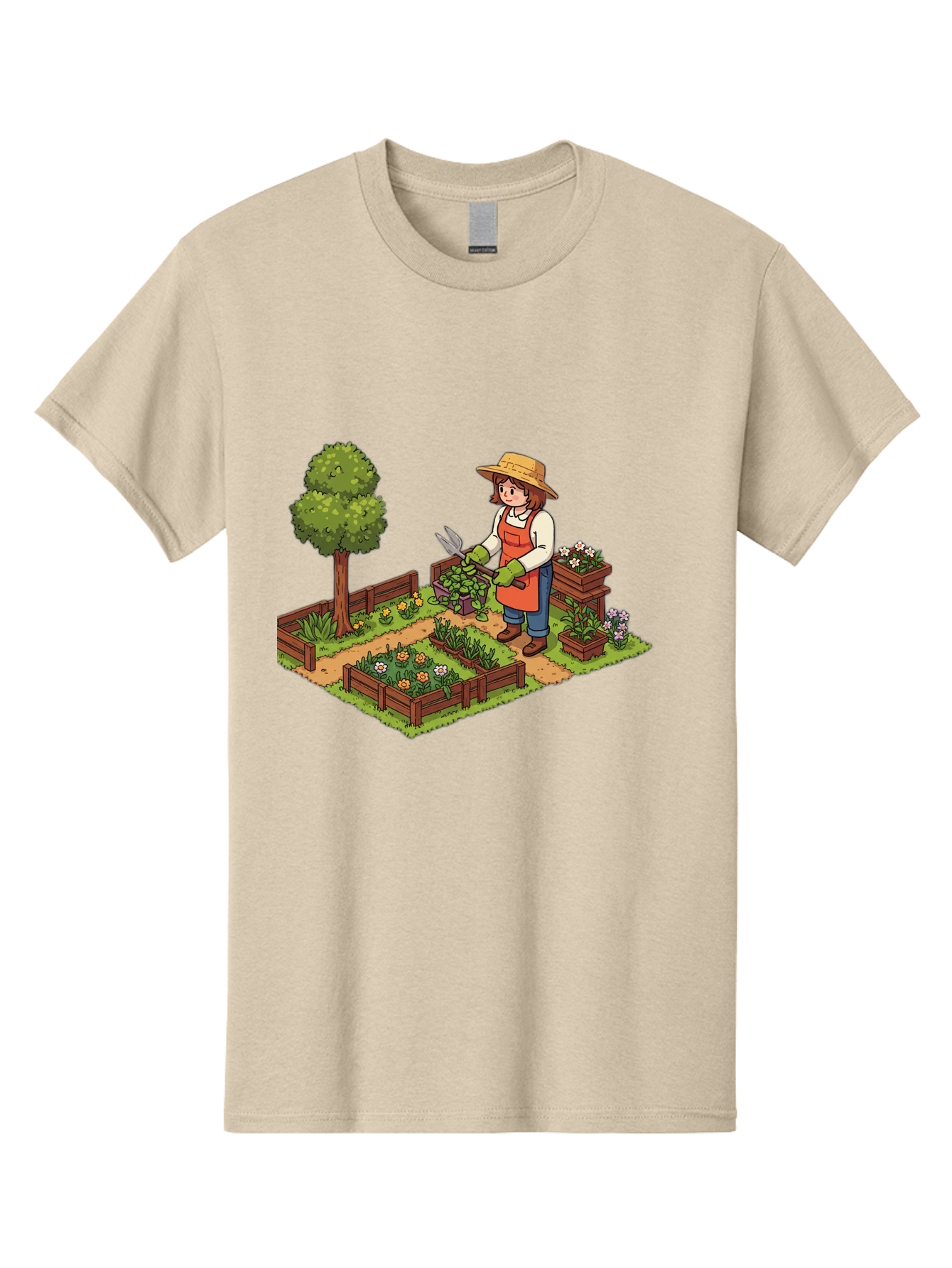 Gardener Men'S Graphic Tee, 100% Cotton, Comfortable Casual Summer Wear, Machine Washable, Gardening, Flower Gardening, Gardening Tools, Gardening Apron, Gardening Hat, Gardening Gloves, Potted Plants, Gardening Scenery, Serene Garden, Baa720 13