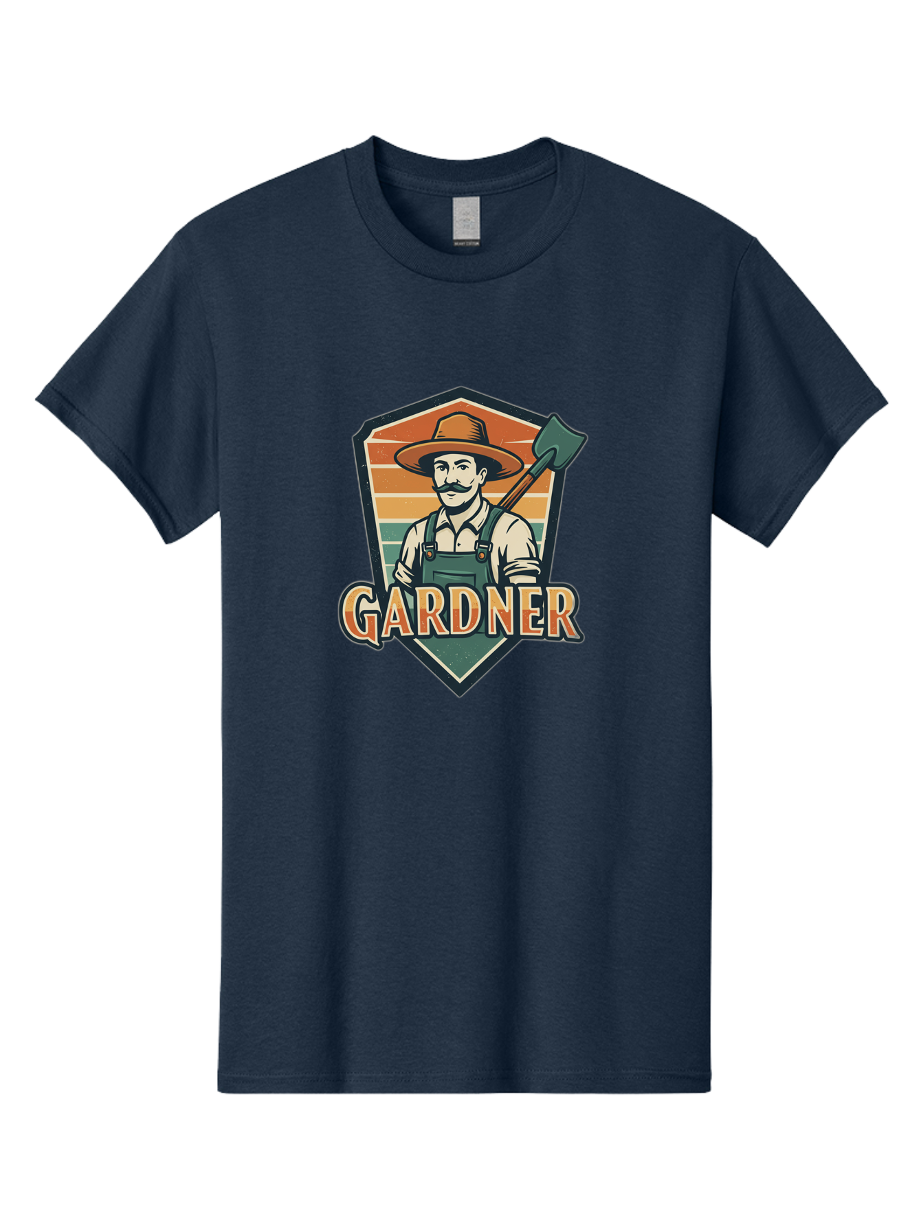 Gardner Men'S Graphic Tee, 100% Cotton, Comfortable Casual Summer Wear, Machine Washable, Gardener With A Hoe, Gardening Logo, Vintage Style, Outdoor Work, Rustic Charm, Gardening Tools, Agriculture, Gardening Profession Baa731 19