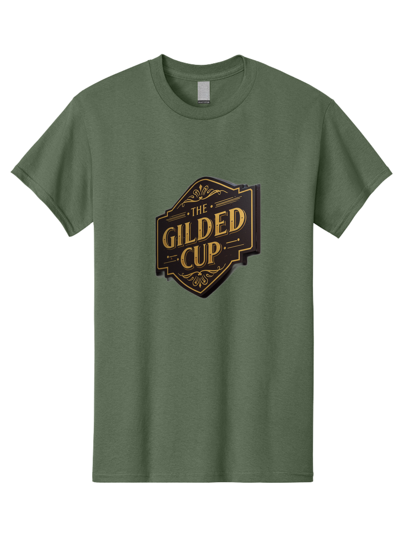 Gilded-Cup Men'S Graphic Tee, 100% Cotton, Comfortable Casual Summer Wear, Machine Washable, The Gilded Cup, Luxury Branding, Elegant Font, Gold And Black Logo, Vintage Style, Ornate Design, Sophistication, Premium Feel Baa736 29