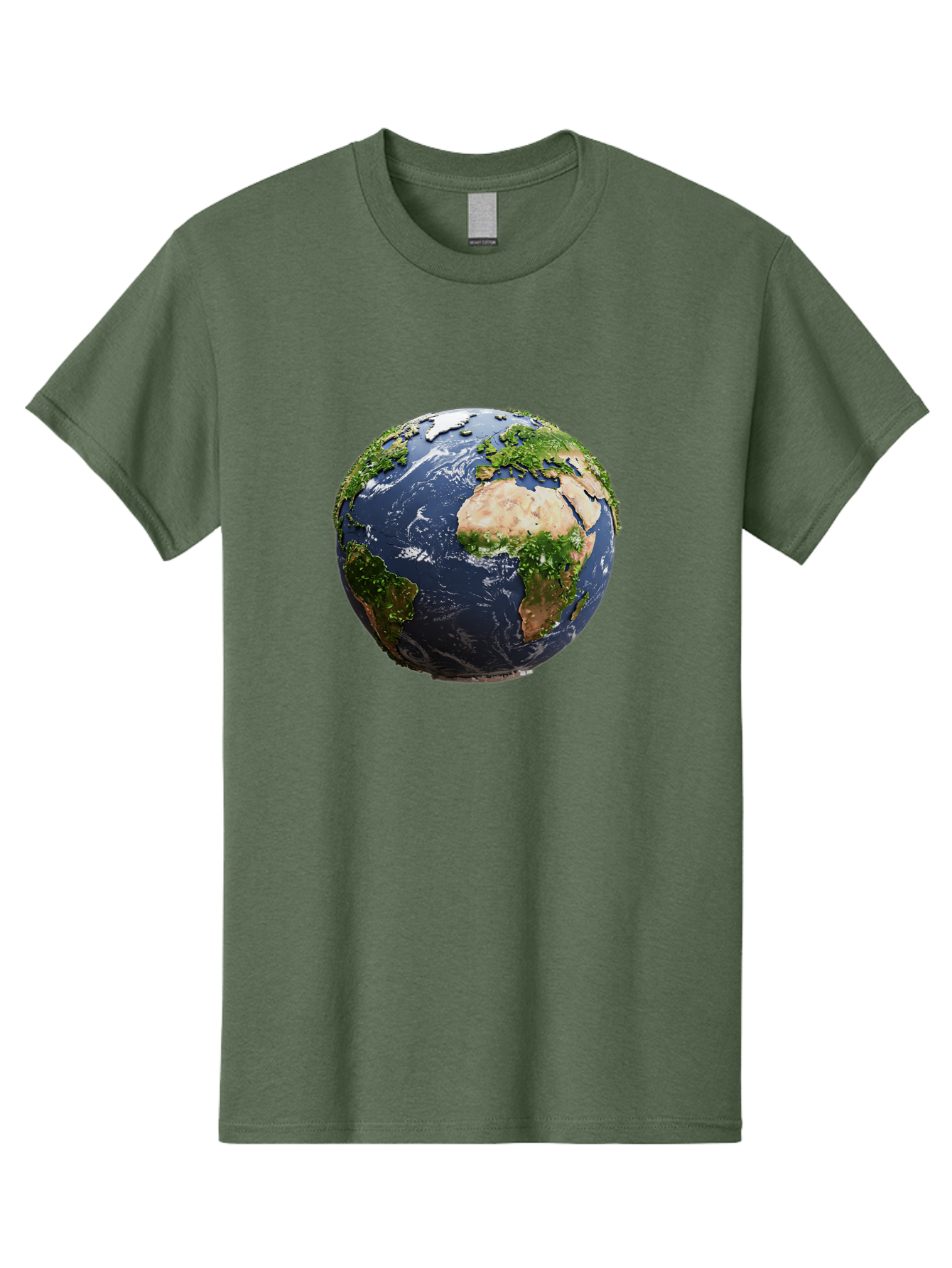 Globe-12 Men'S Graphic Tee, 100% Cotton, Comfortable Casual Summer Wear, Machine Washable, Globe Showing Africa, Europe, And Atlantic Ocean, Global View, Planet Earth, Continents, Oceans, Digital Rendering, 3D Visualization, World Map Baa741 11
