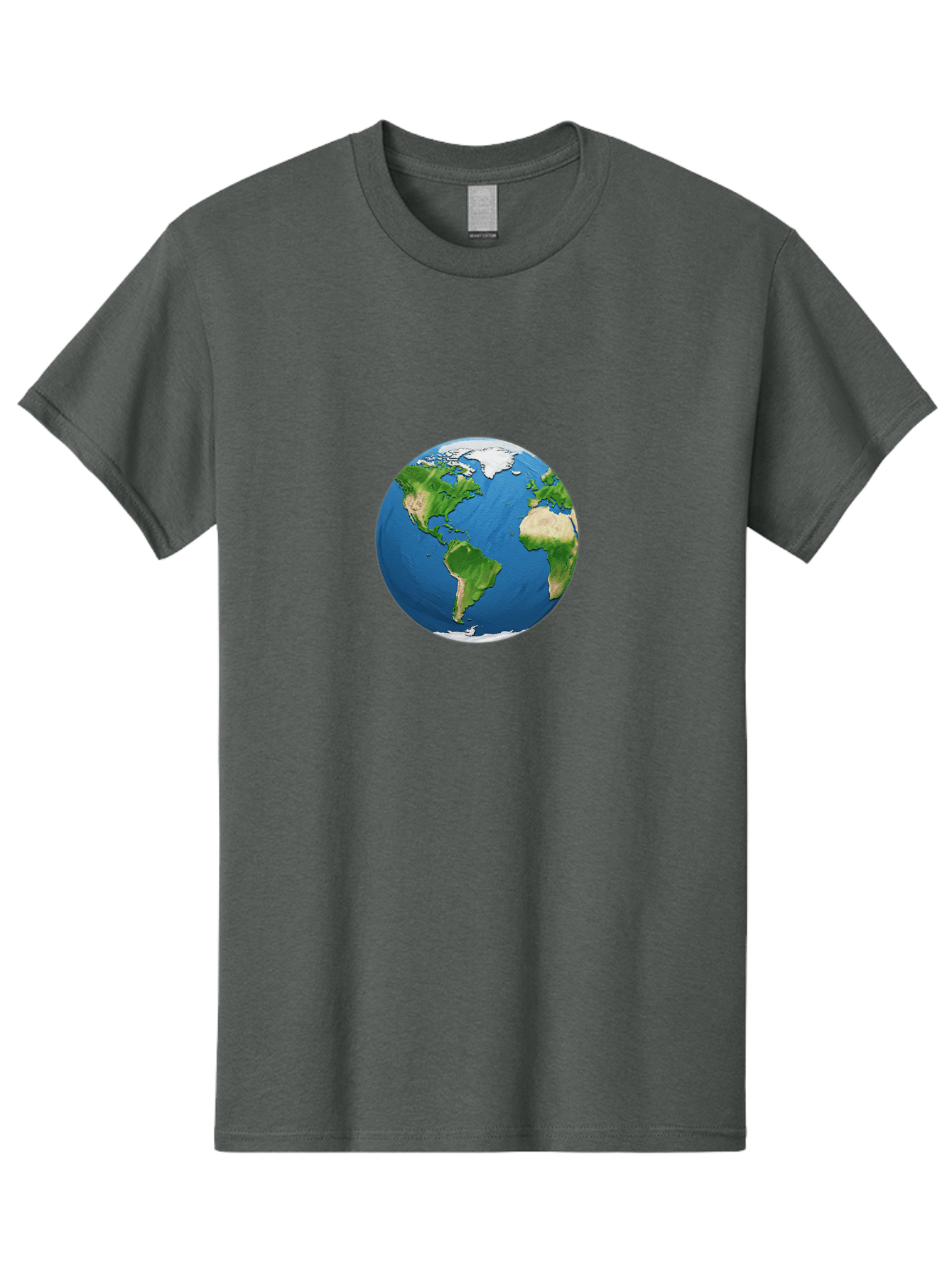 Globe-3 Men'S Graphic Tee, 100% Cotton, Comfortable Casual Summer Wear, Machine Washable, Globe Showing Americas And Africa, Planet Earth, 3D Rendering, Blue Oceans, Green Continents, Natural Resources, Global Unity, Earth From Space Baa743 13