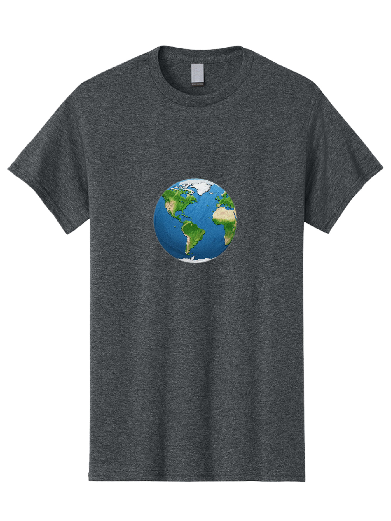 Globe-3 Men'S Graphic Tee, 100% Cotton, Comfortable Casual Summer Wear, Machine Washable, Globe Showing Americas And Africa, Planet Earth, 3D Rendering, Blue Oceans, Green Continents, Natural Resources, Global Unity, Earth From Space Baa743 5