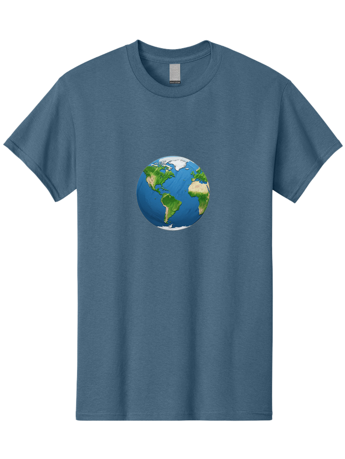 Globe-3 Men'S Graphic Tee, 100% Cotton, Comfortable Casual Summer Wear, Machine Washable, Globe Showing Americas And Africa, Planet Earth, 3D Rendering, Blue Oceans, Green Continents, Natural Resources, Global Unity, Earth From Space Baa743 27