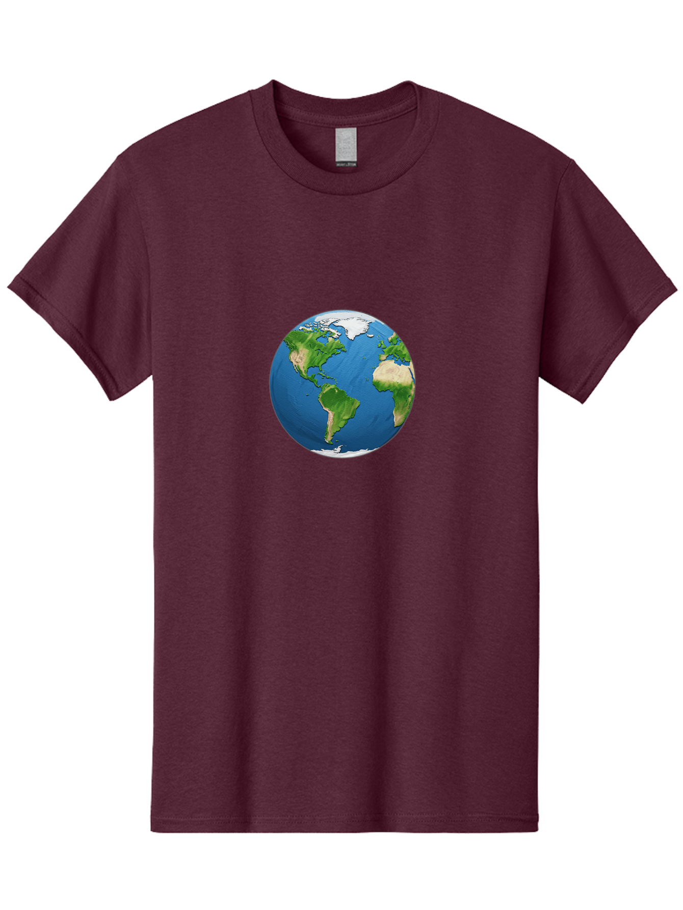 Globe-3 Men'S Graphic Tee, 100% Cotton, Comfortable Casual Summer Wear, Machine Washable, Globe Showing Americas And Africa, Planet Earth, 3D Rendering, Blue Oceans, Green Continents, Natural Resources, Global Unity, Earth From Space Baa743 7