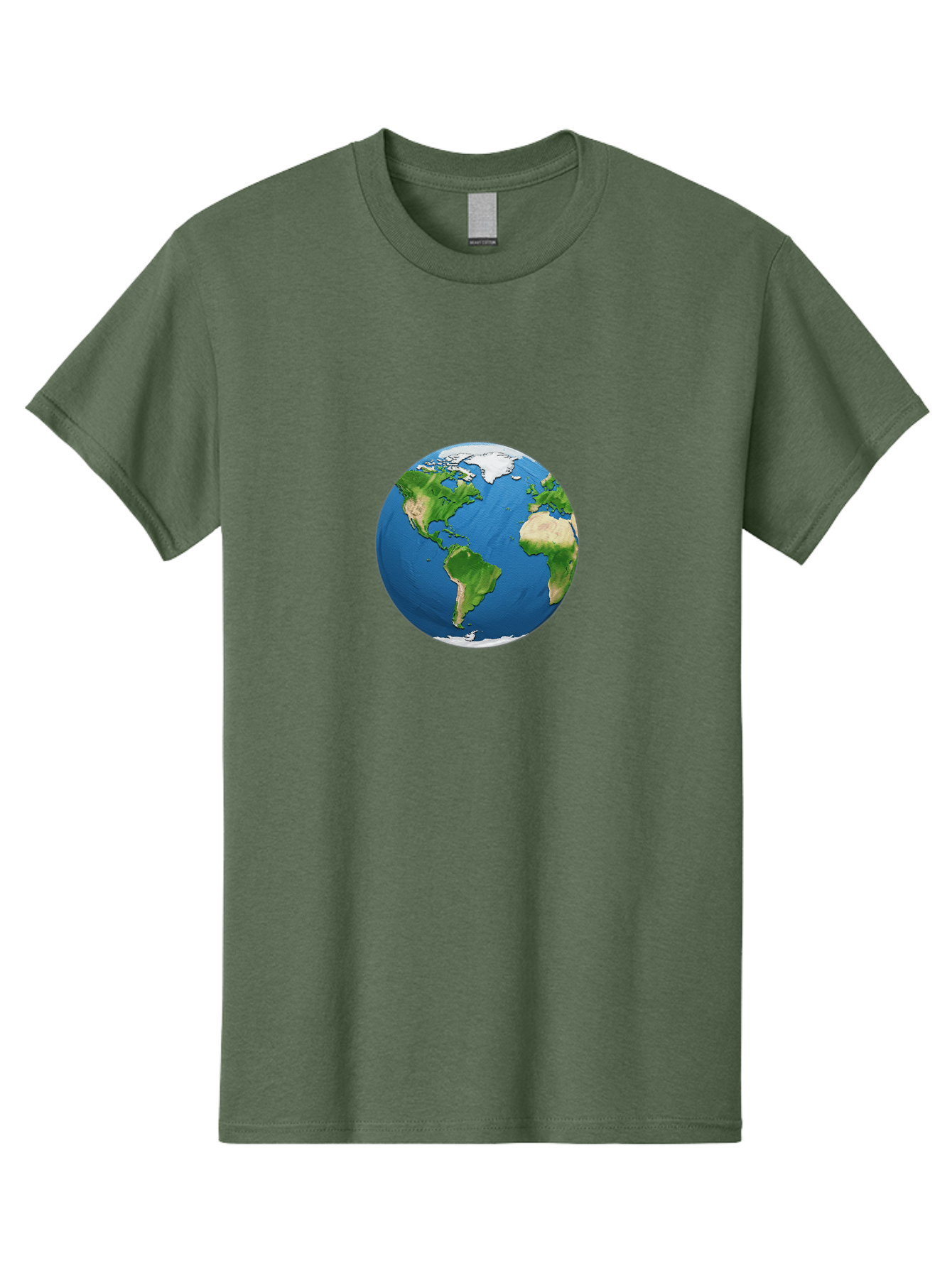 Globe-3 Men'S Graphic Tee, 100% Cotton, Comfortable Casual Summer Wear, Machine Washable, Globe Showing Americas And Africa, Planet Earth, 3D Rendering, Blue Oceans, Green Continents, Natural Resources, Global Unity, Earth From Space Baa743 15